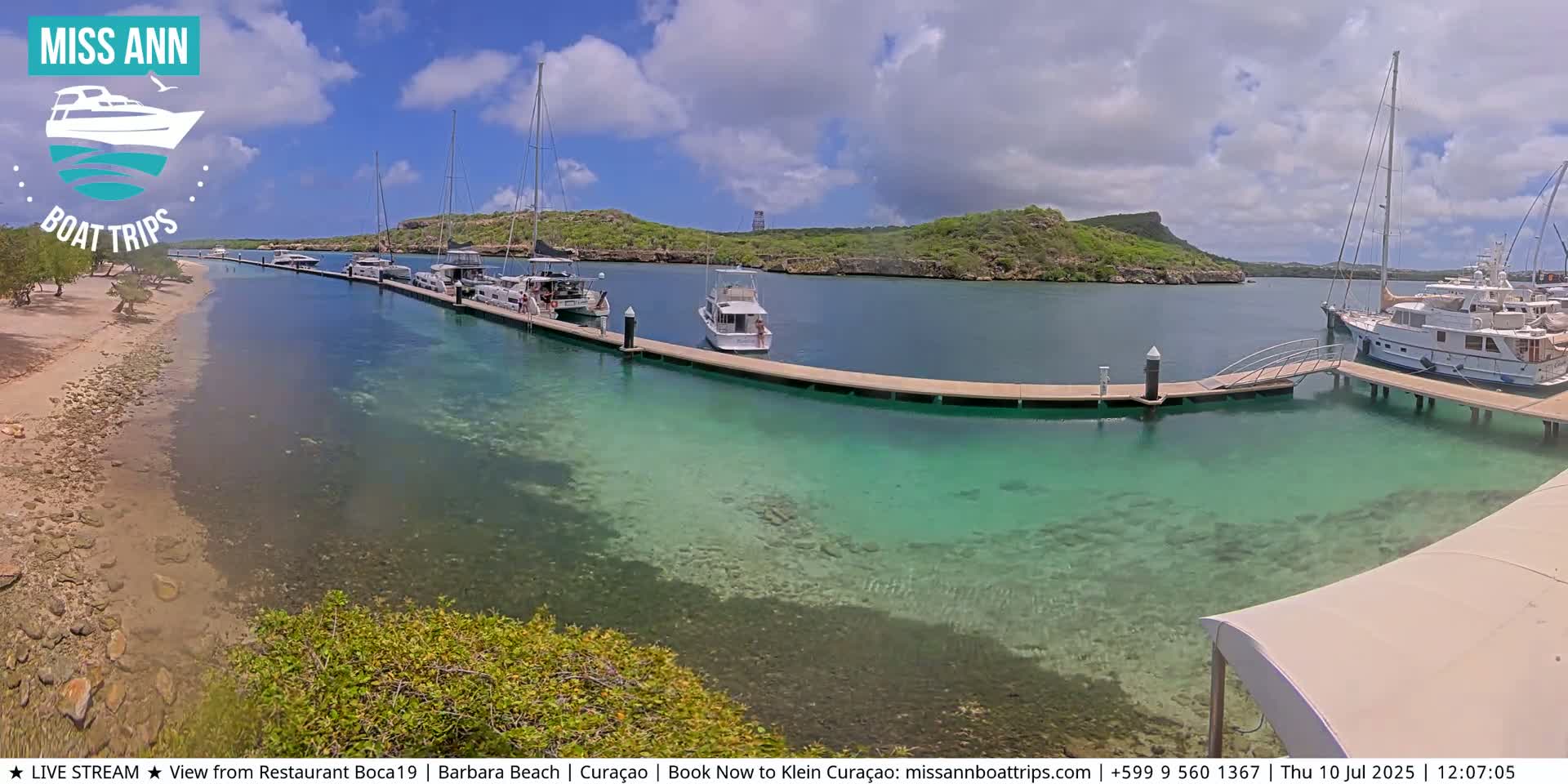 Carribean, Curacao, Santa Barbara Beach Boat Trips Live Cam - Curacao, Curaçao, Netherland