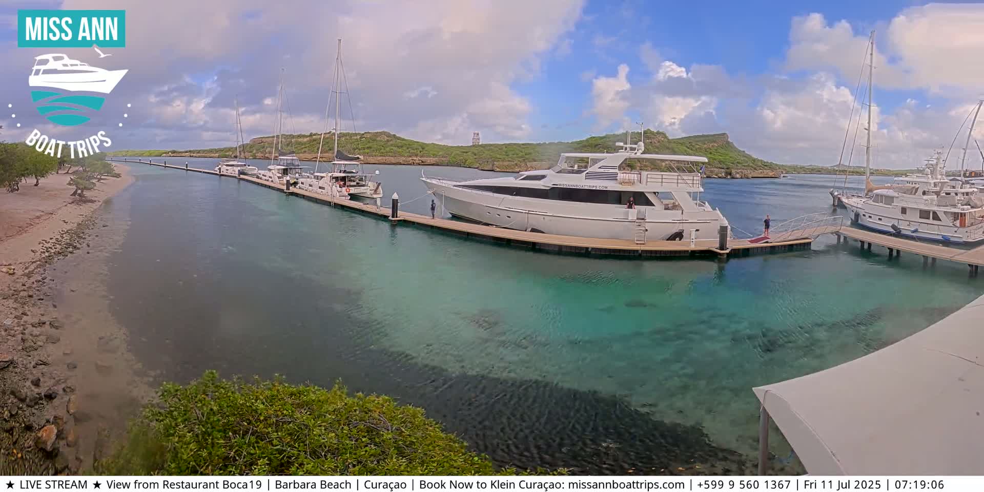 Carribean, Curacao, Santa Barbara Beach Boat Trips Live Cam - Curacao, Curaçao, Netherland