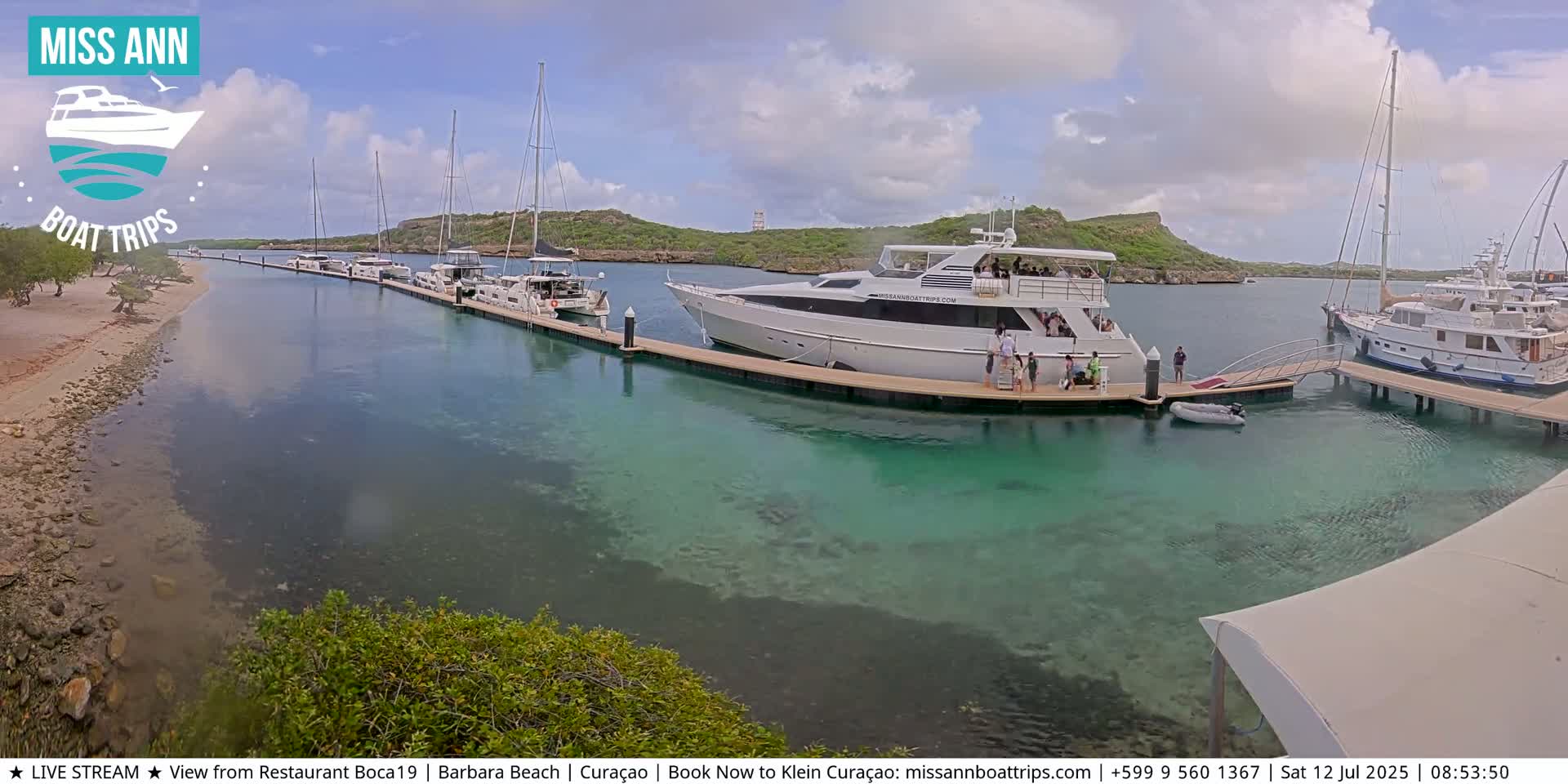 Carribean, Curacao, Santa Barbara Beach Boat Trips Live Cam - Curacao, Curaçao, Netherland