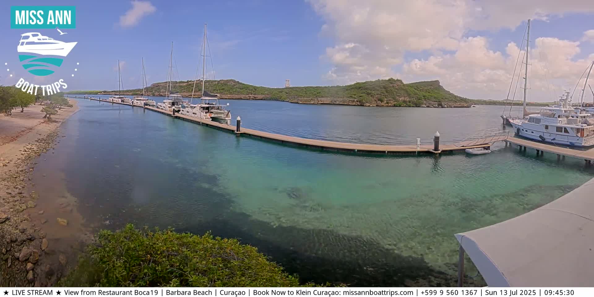 Carribean, Curacao, Santa Barbara Beach Boat Trips Live Cam - Curacao, Curaçao, Netherland