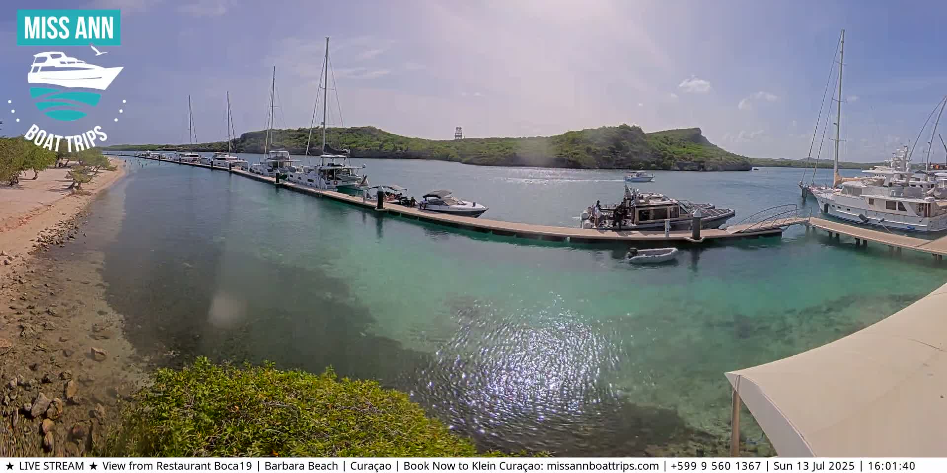 Carribean, Curacao, Santa Barbara Beach Boat Trips Live Cam - Curacao, Curaçao, Netherland