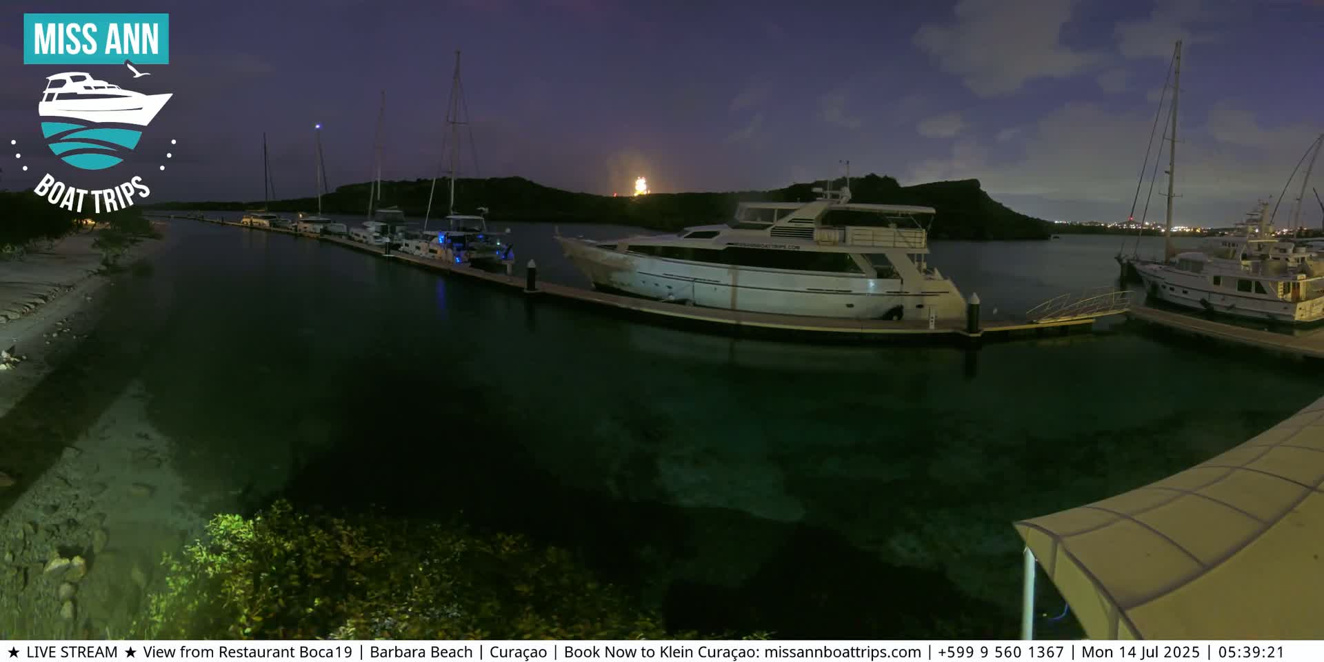 Carribean, Curacao, Santa Barbara Beach Boat Trips Live Cam - Curacao, Curaçao, Netherland