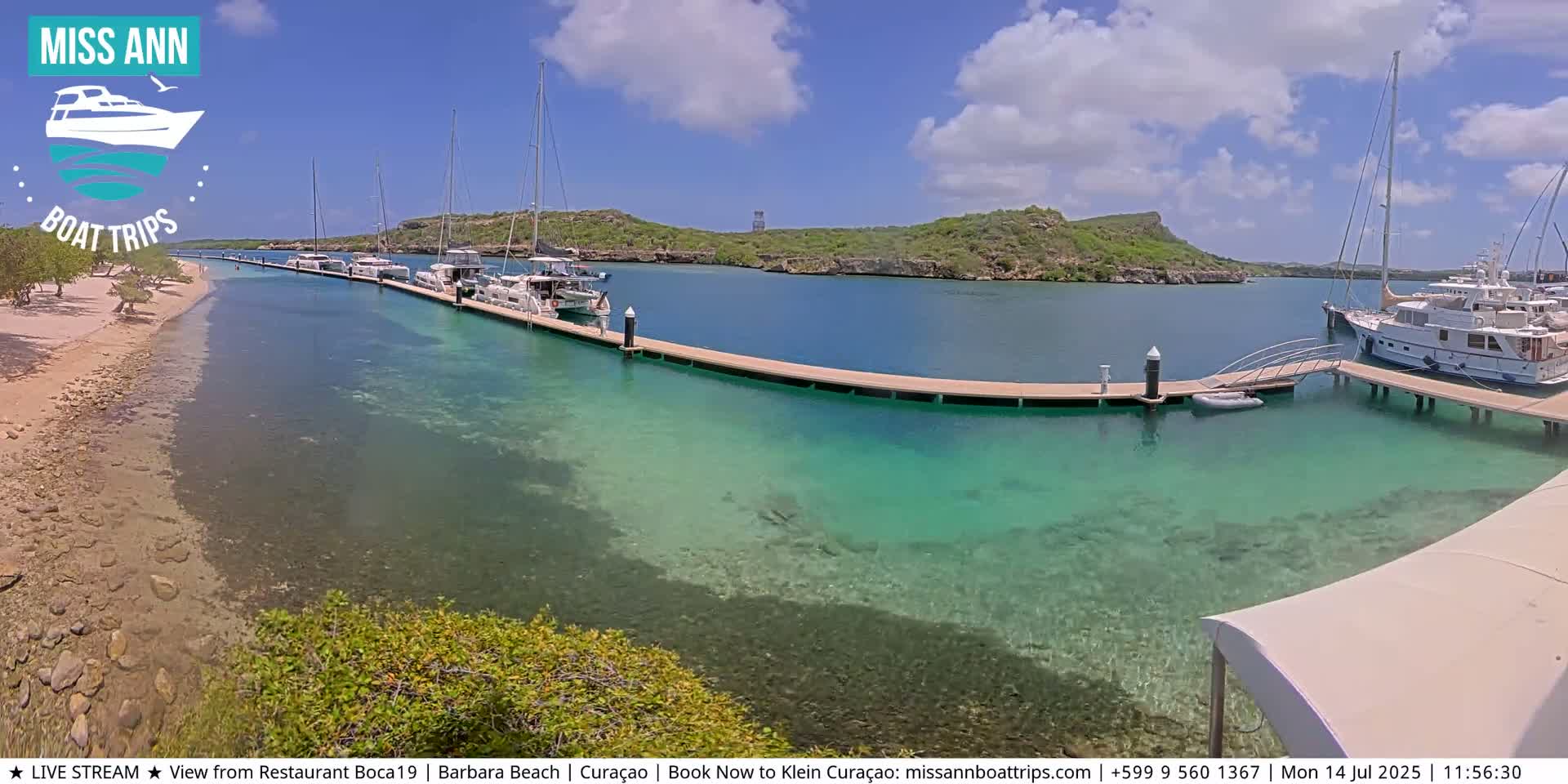 Carribean, Curacao, Santa Barbara Beach Boat Trips Live Cam - Curacao, Curaçao, Netherland