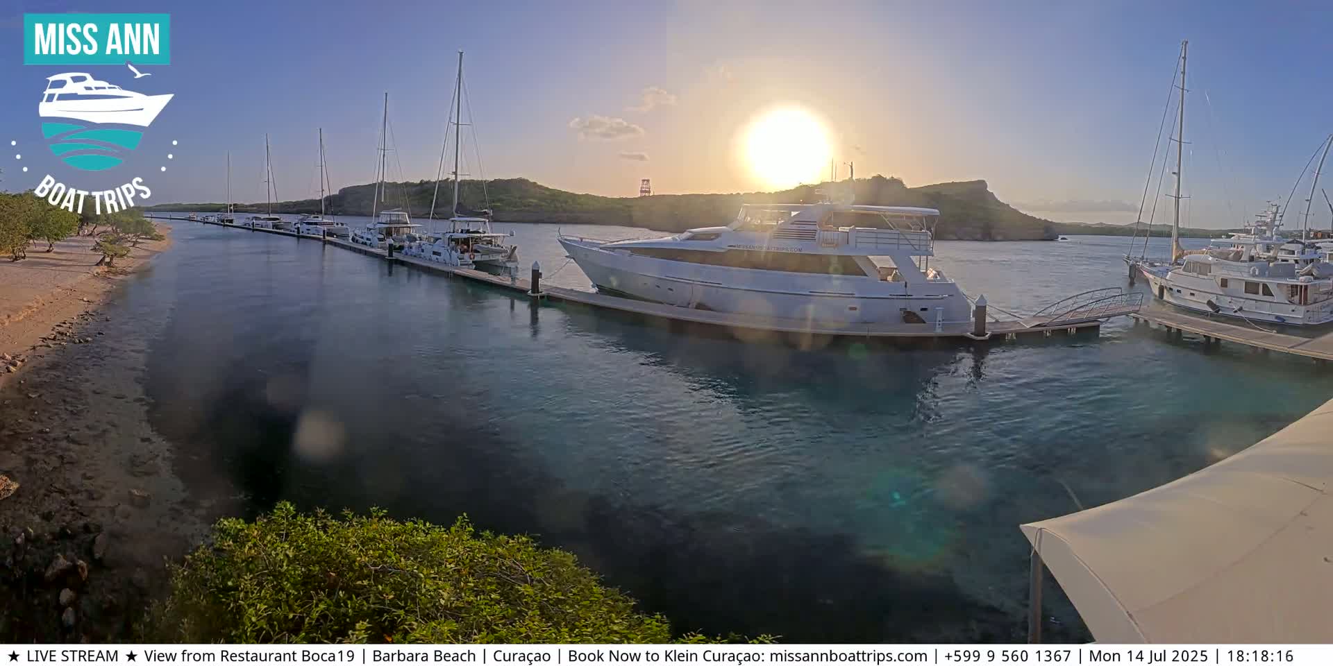 Carribean, Curacao, Santa Barbara Beach Boat Trips Live Cam - Curacao, Curaçao, Netherland