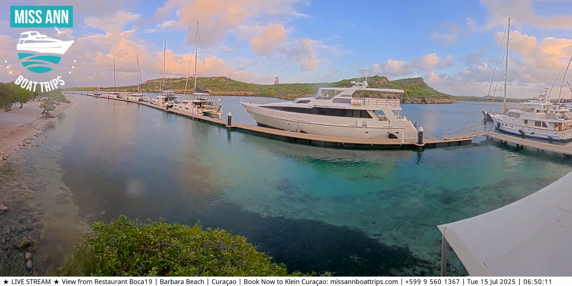 Carribean, Curacao, Santa Barbara Beach Boat Trips Live Cam - Curacao, Curaçao, Netherland