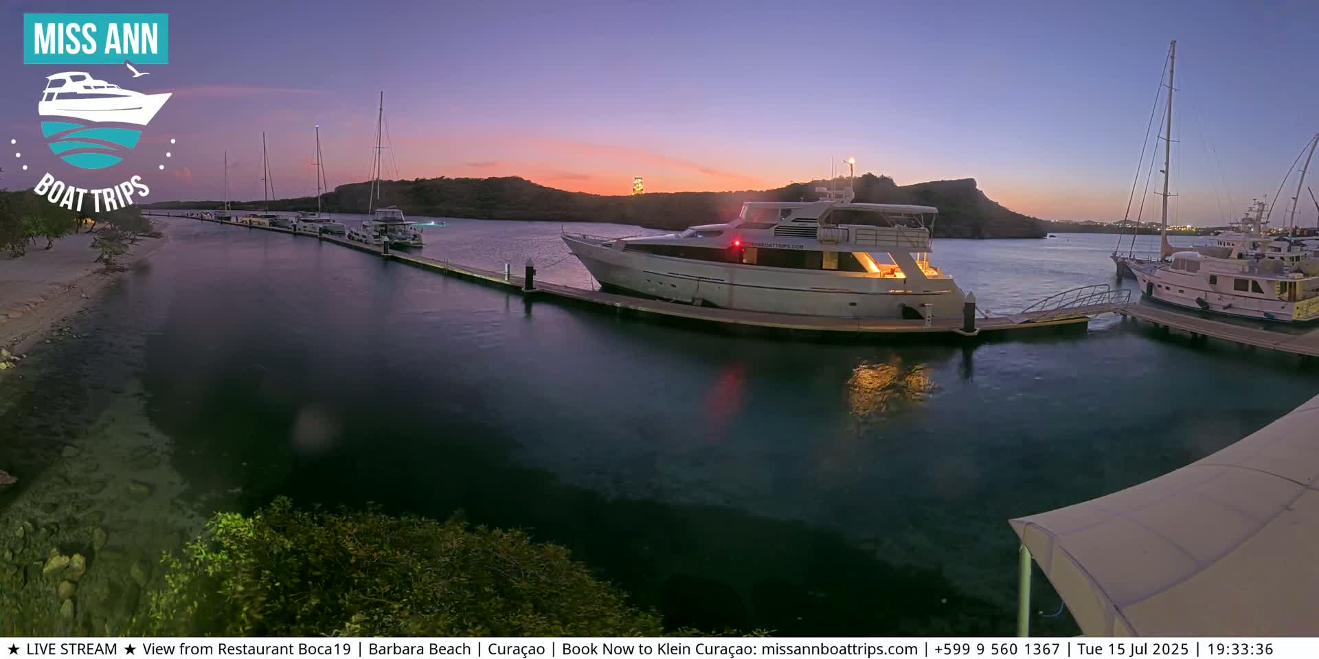 Carribean, Curacao, Santa Barbara Beach Boat Trips Live Cam - Curacao, Curaçao, Netherland