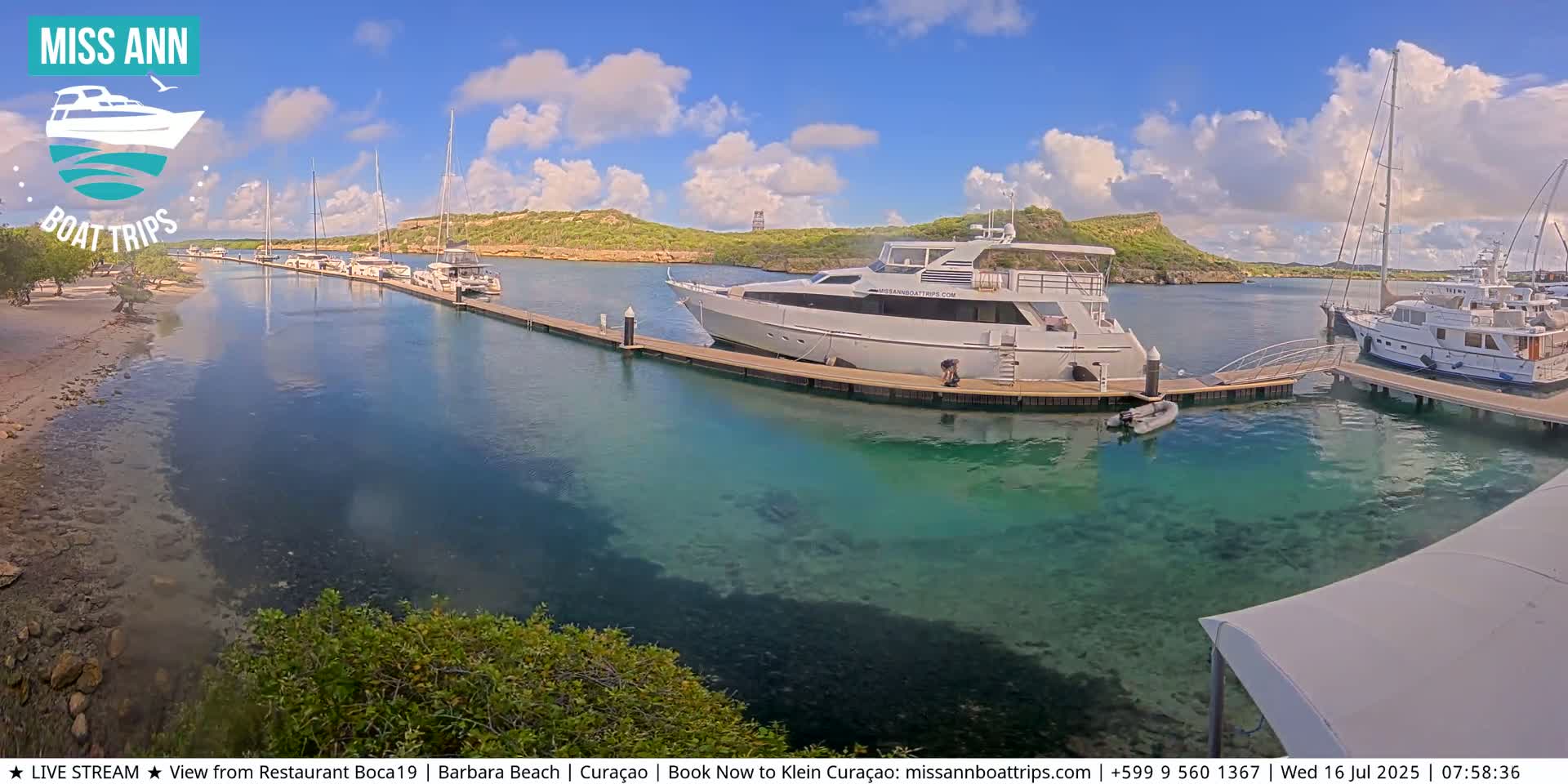 Carribean, Curacao, Santa Barbara Beach Boat Trips Live Cam - Curacao, Curaçao, Netherland