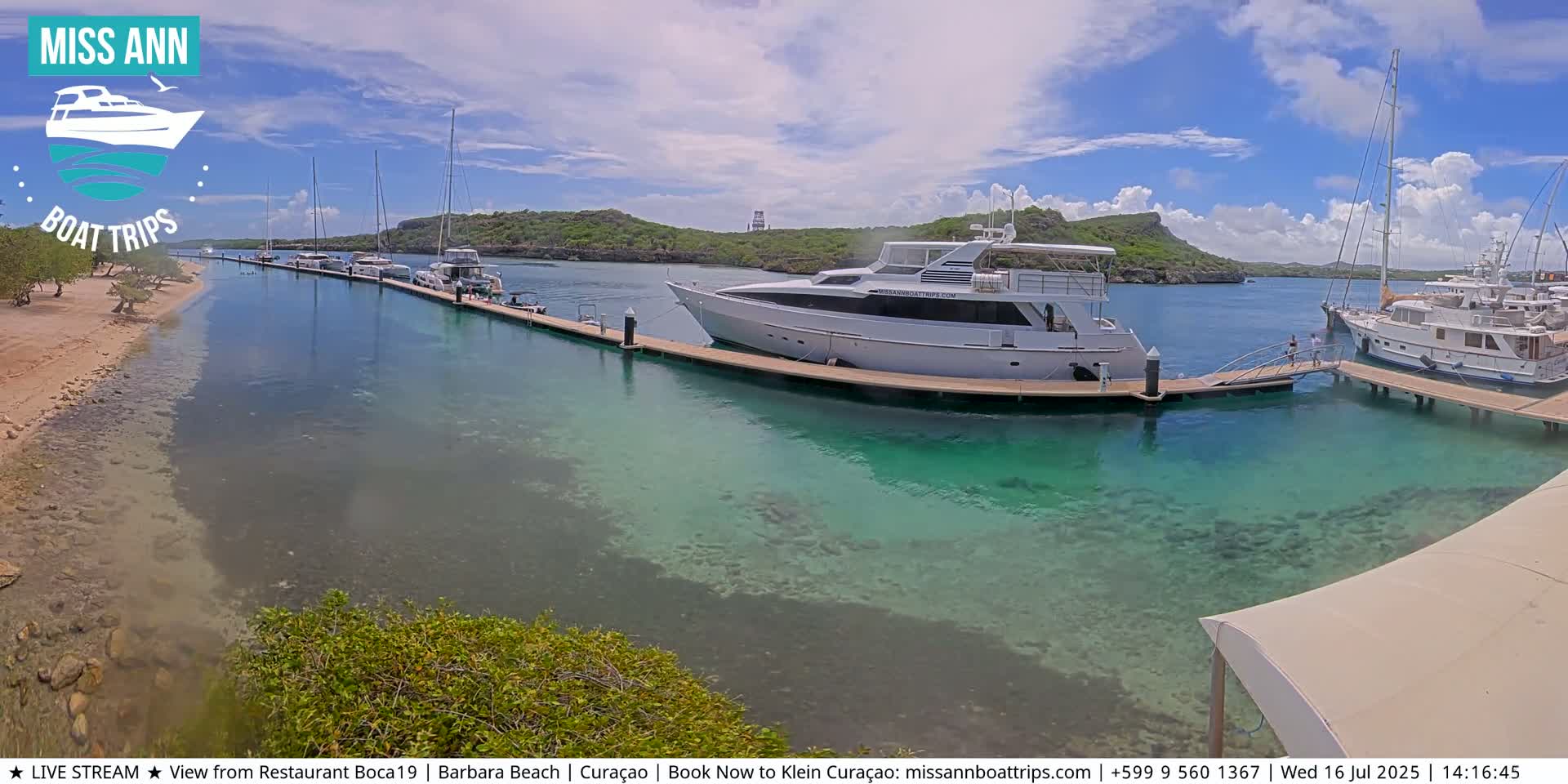 Carribean, Curacao, Santa Barbara Beach Boat Trips Live Cam - Curacao, Curaçao, Netherland