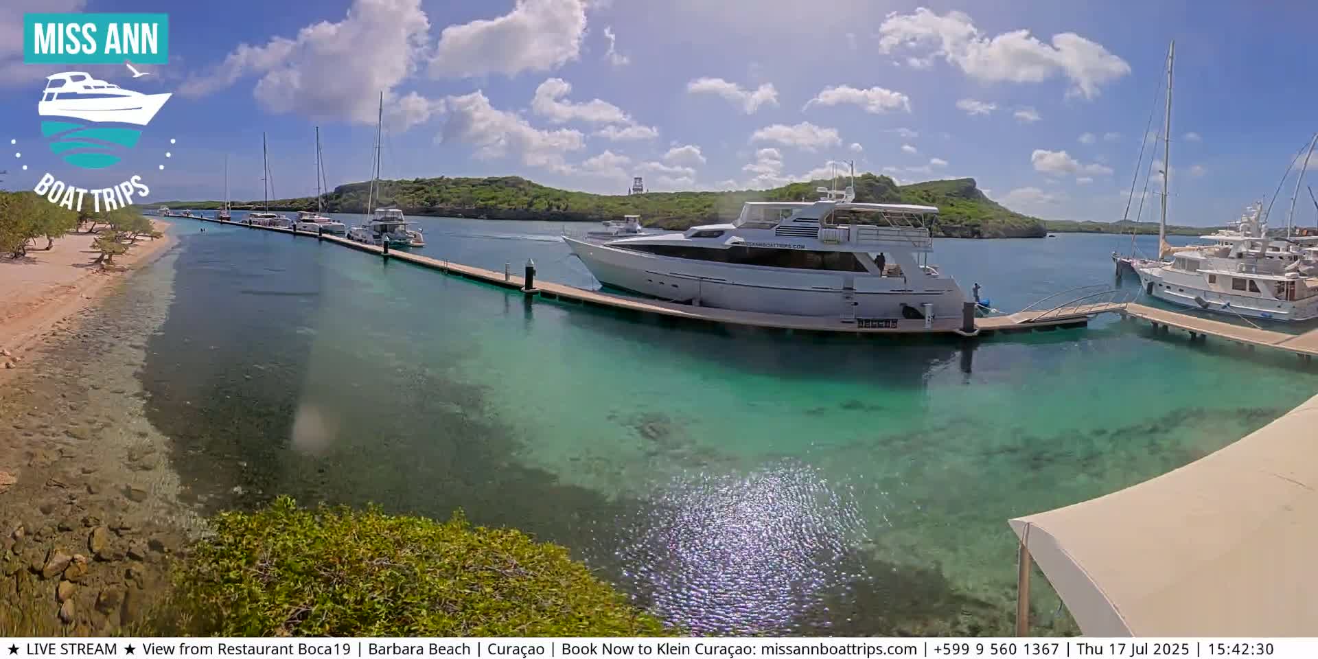 Carribean, Curacao, Santa Barbara Beach Boat Trips Live Cam - Curacao, Curaçao, Netherland