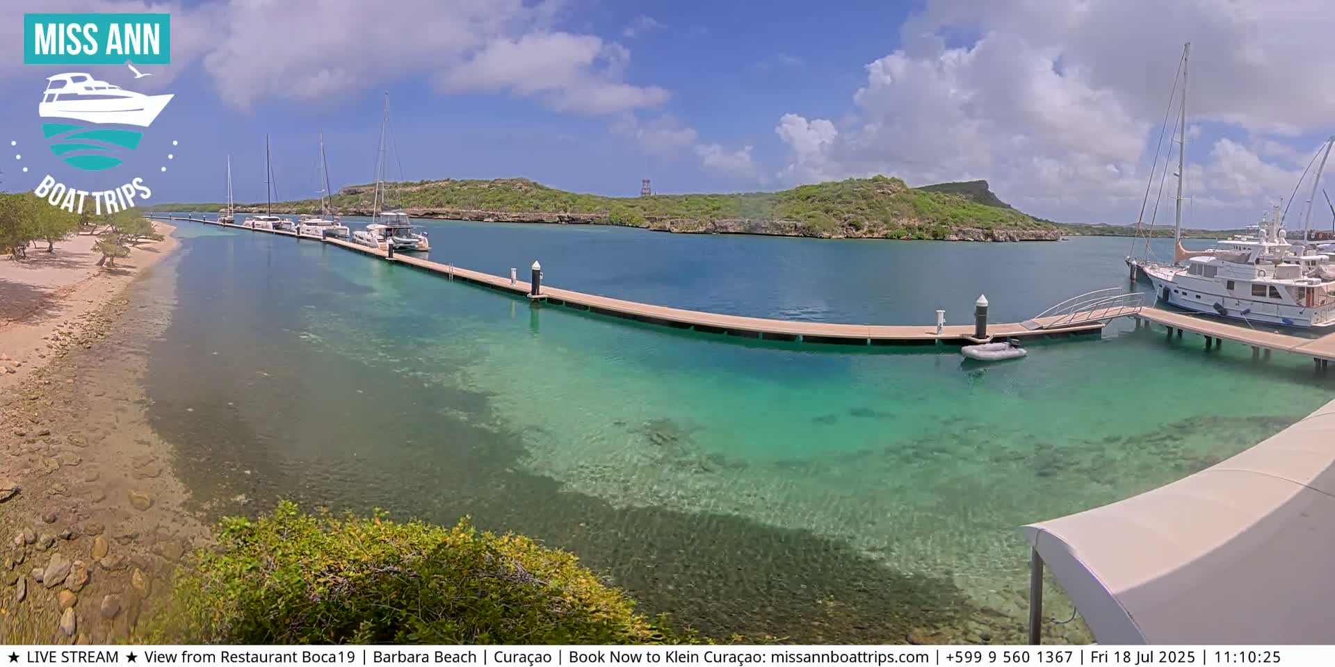 Carribean, Curacao, Santa Barbara Beach Boat Trips Live Cam - Curacao, Curaçao, Netherland