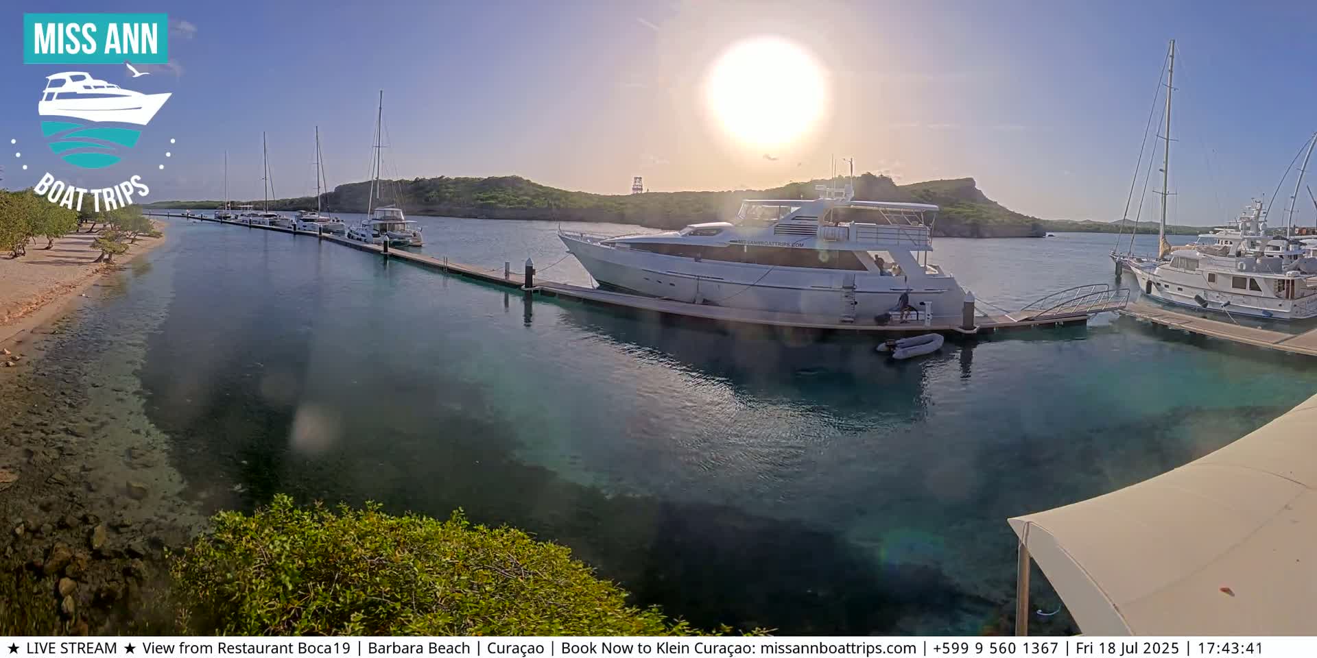 Carribean, Curacao, Santa Barbara Beach Boat Trips Live Cam - Curacao, Curaçao, Netherland