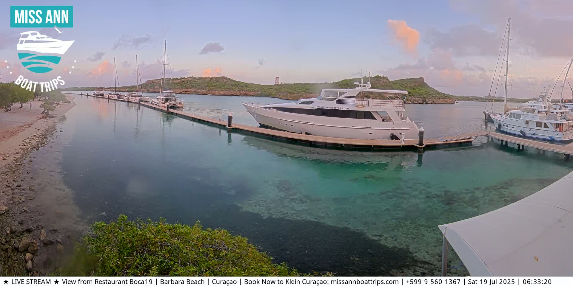 Carribean, Curacao, Santa Barbara Beach Boat Trips Live Cam - Curacao, Curaçao, Netherland
