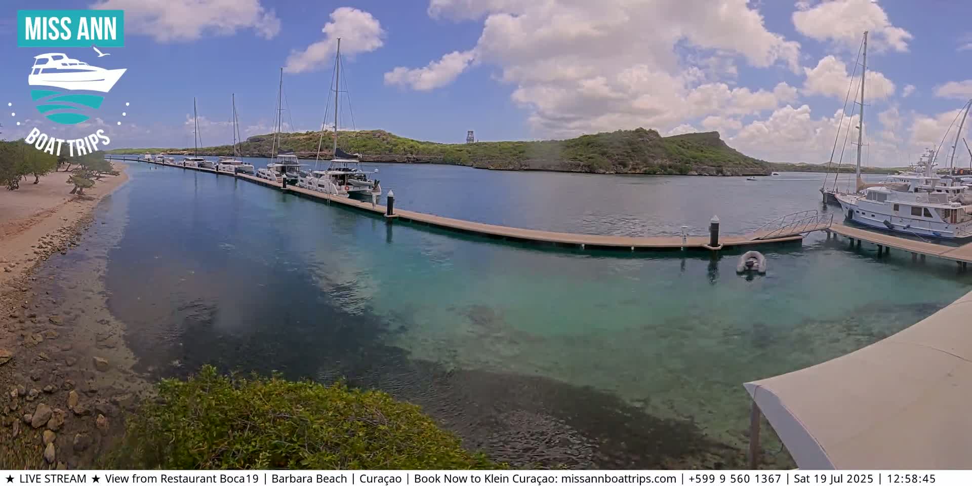 Carribean, Curacao, Santa Barbara Beach Boat Trips Live Cam - Curacao, Curaçao, Netherland