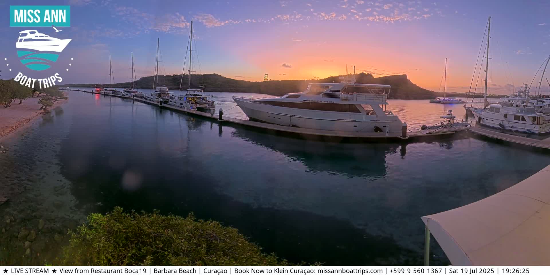 Carribean, Curacao, Santa Barbara Beach Boat Trips Live Cam - Curacao, Curaçao, Netherland