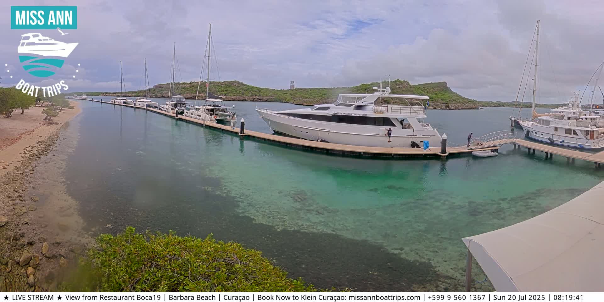 Carribean, Curacao, Santa Barbara Beach Boat Trips Live Cam - Curacao, Curaçao, Netherland