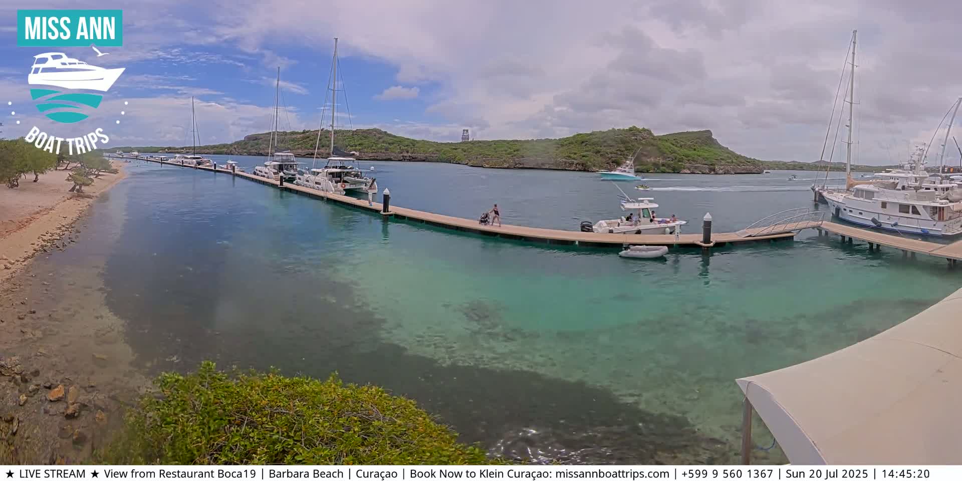 Carribean, Curacao, Santa Barbara Beach Boat Trips Live Cam - Curacao, Curaçao, Netherland
