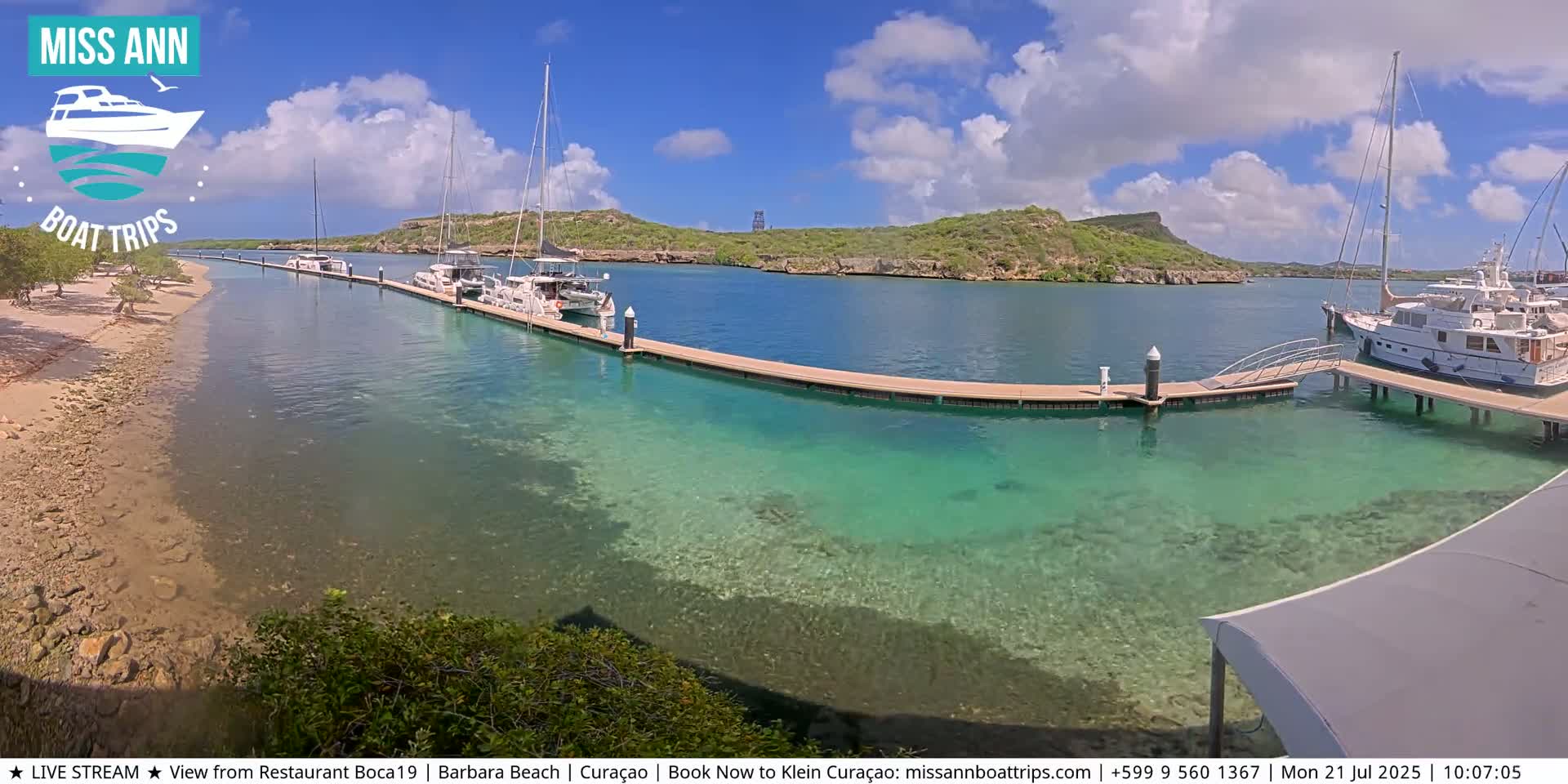 Carribean, Curacao, Santa Barbara Beach Boat Trips Live Cam - Curacao, Curaçao, Netherland