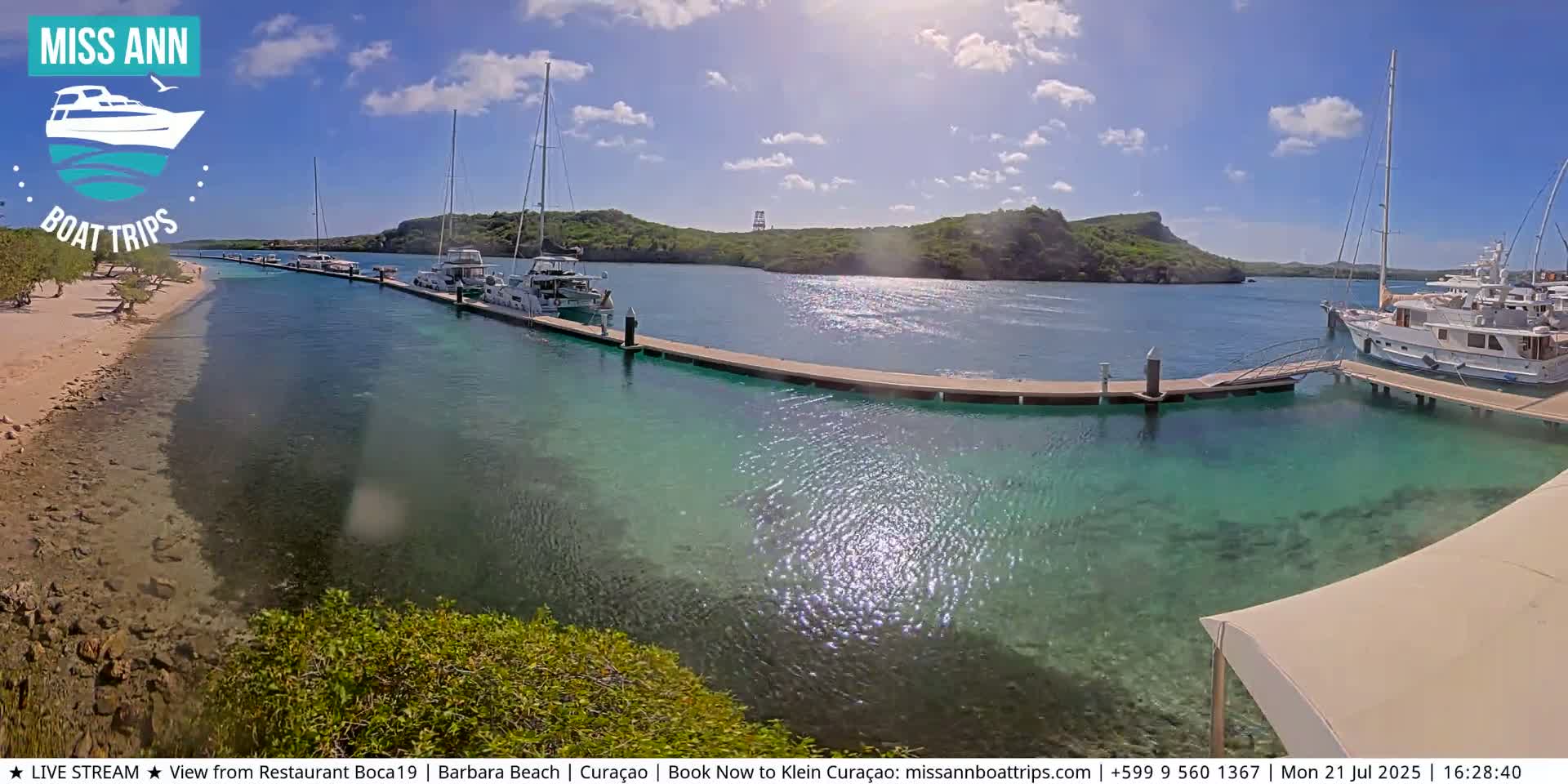Carribean, Curacao, Santa Barbara Beach Boat Trips Live Cam - Curacao, Curaçao, Netherland