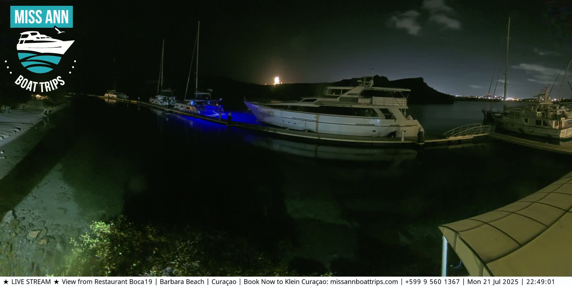 Carribean, Curacao, Santa Barbara Beach Boat Trips Live Cam - Curacao, Curaçao, Netherland