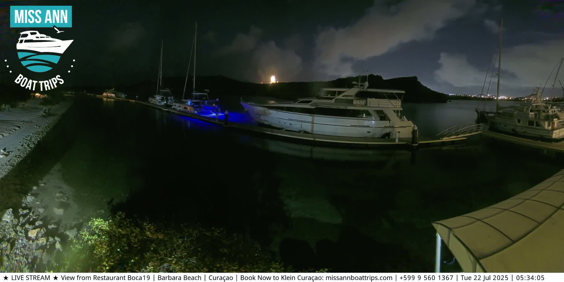 Carribean, Curacao, Santa Barbara Beach Boat Trips Live Cam - Curacao, Curaçao, Netherland