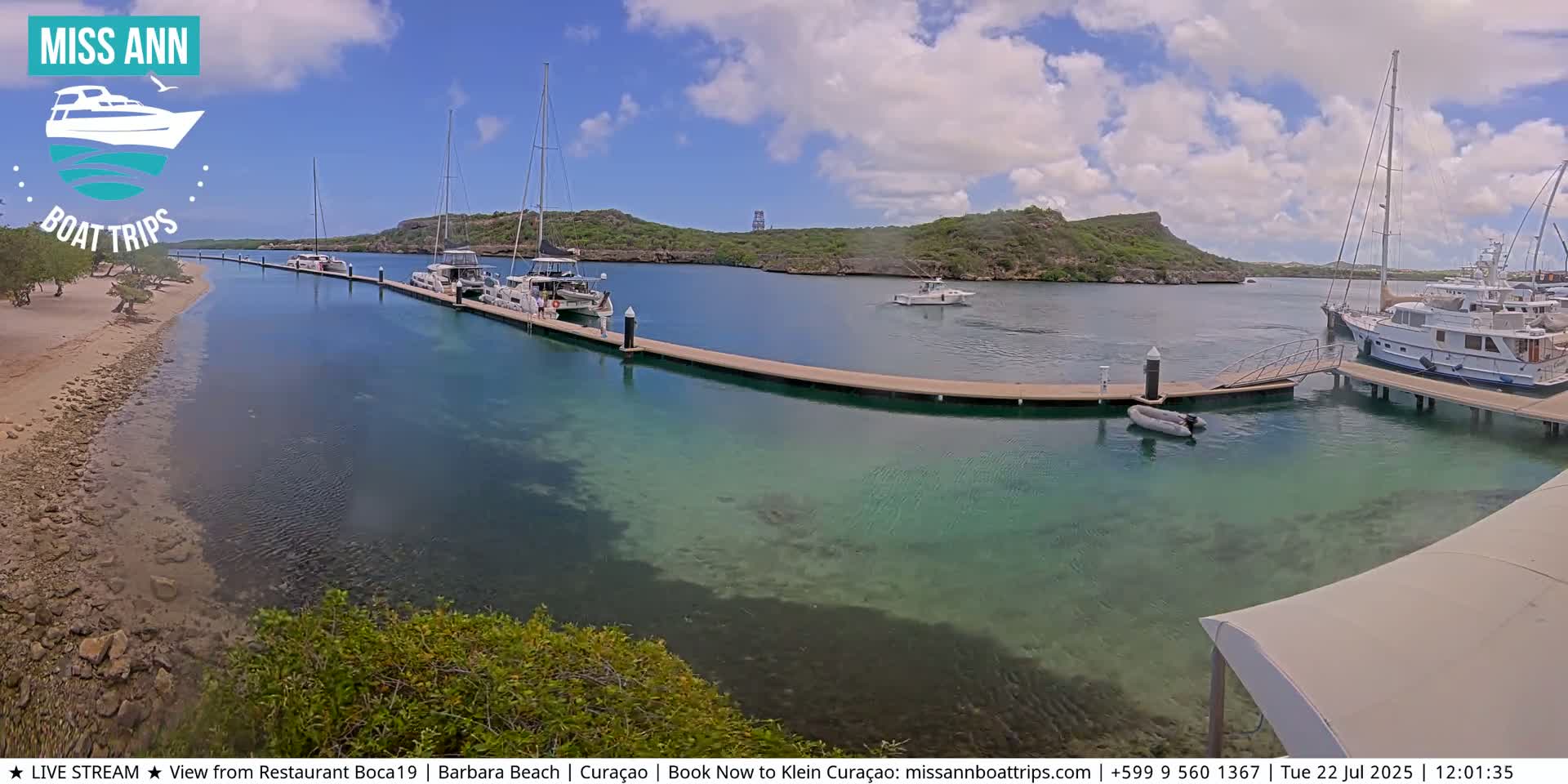 Carribean, Curacao, Santa Barbara Beach Boat Trips Live Cam - Curacao, Curaçao, Netherland
