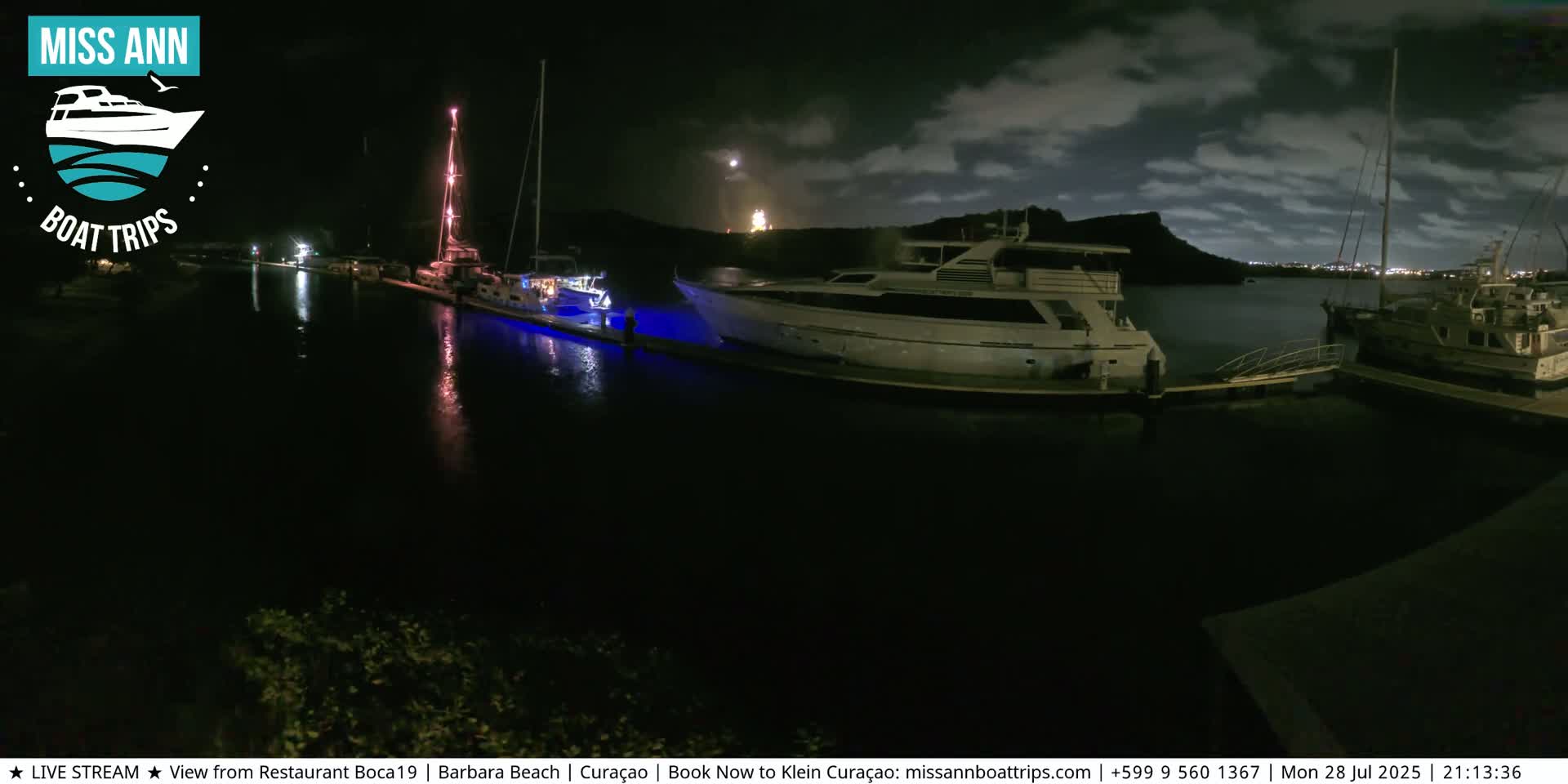 Carribean, Curacao, Santa Barbara Beach Boat Trips Live Cam - Curacao, Curaçao, Netherland