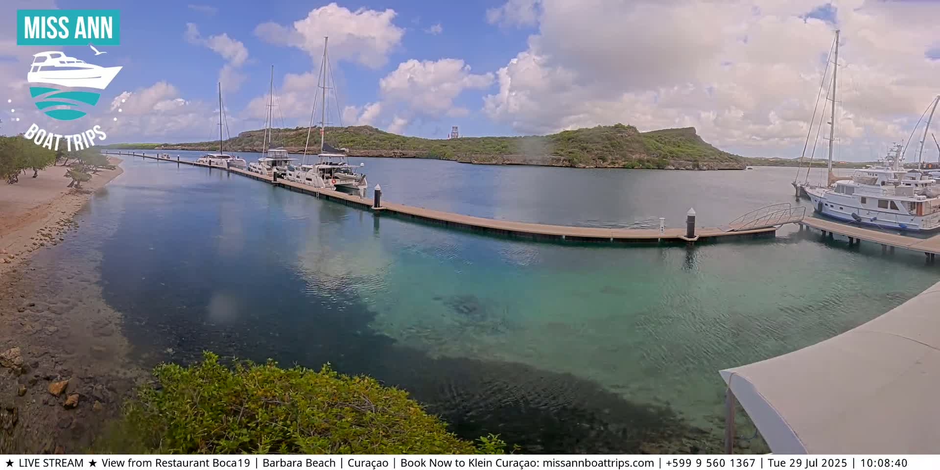 Carribean, Curacao, Santa Barbara Beach Boat Trips Live Cam - Curacao, Curaçao, Netherland