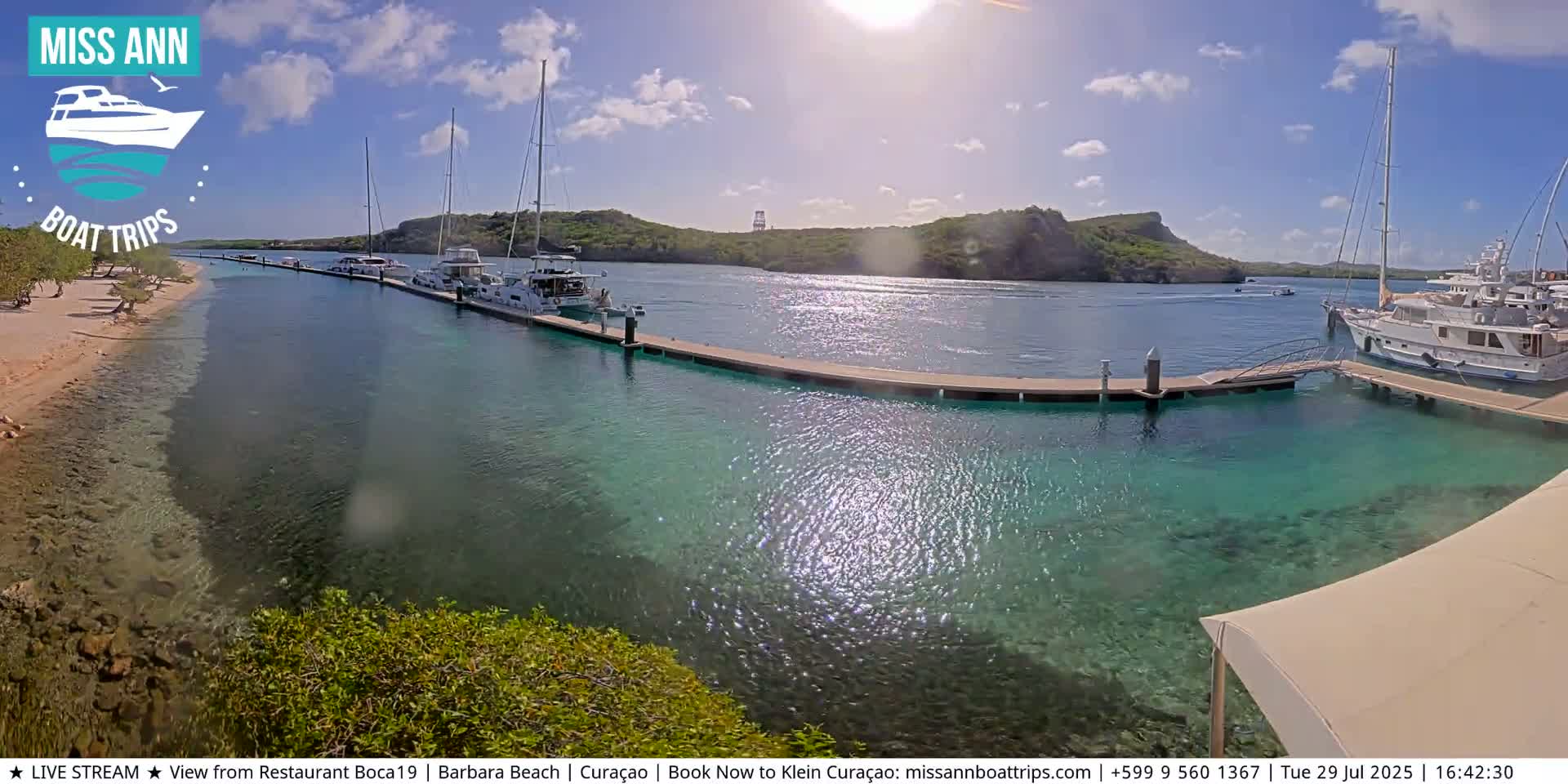 Carribean, Curacao, Santa Barbara Beach Boat Trips Live Cam - Curacao, Curaçao, Netherland