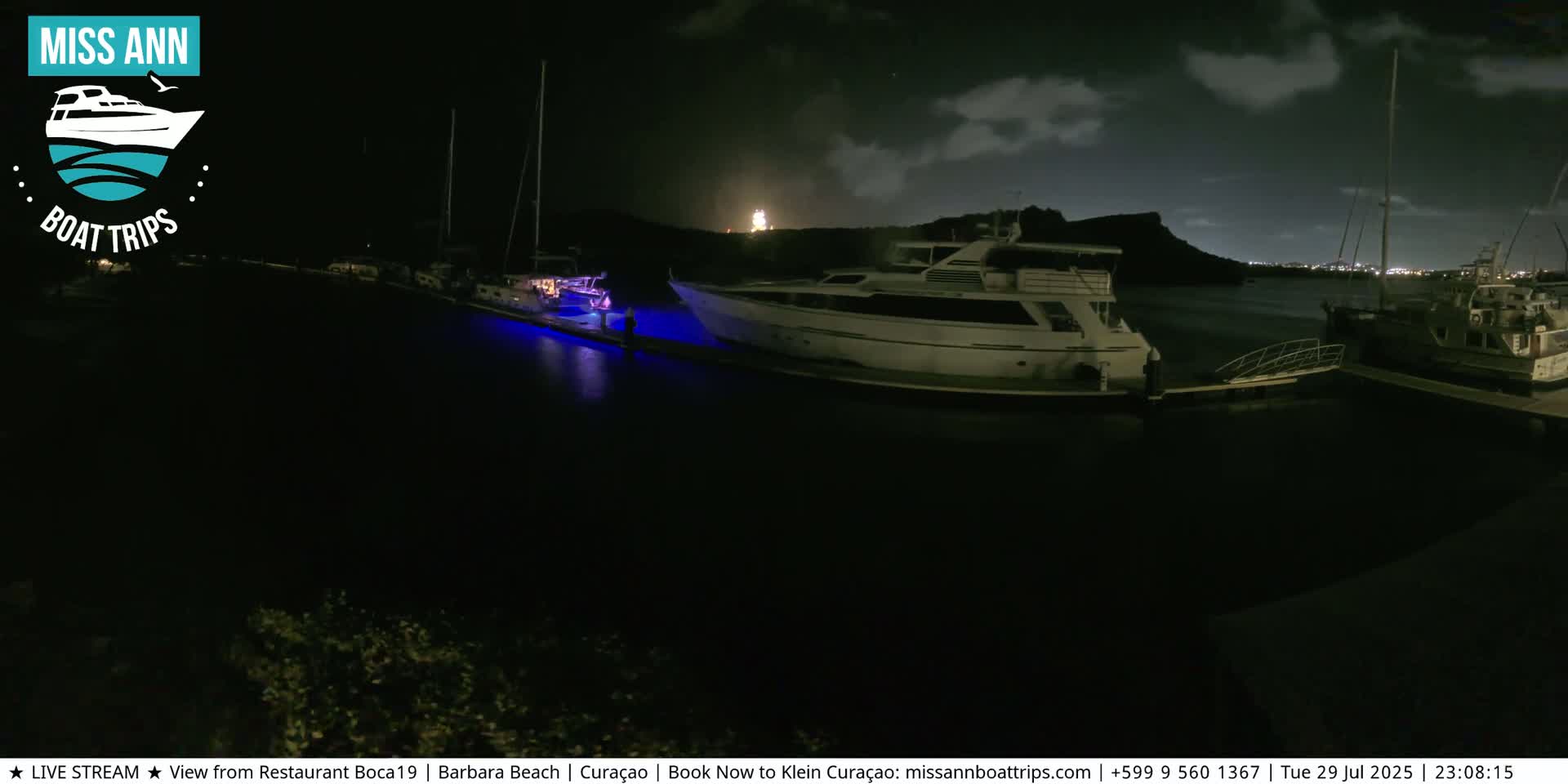 Carribean, Curacao, Santa Barbara Beach Boat Trips Live Cam - Curacao, Curaçao, Netherland