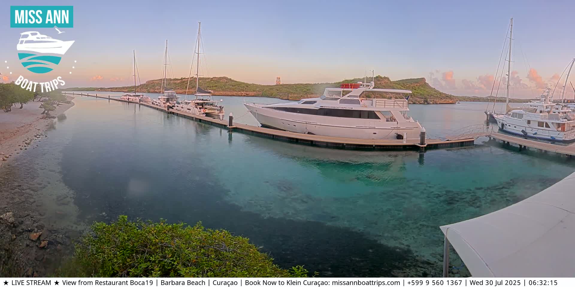 Carribean, Curacao, Santa Barbara Beach Boat Trips Live Cam - Curacao, Curaçao, Netherland