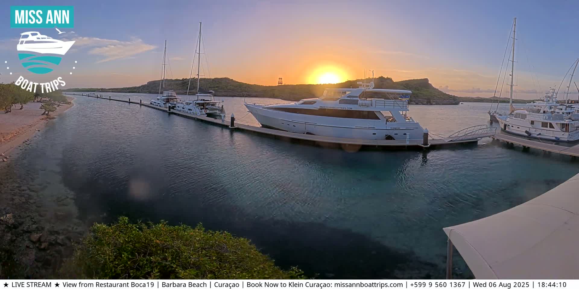 Carribean, Curacao, Santa Barbara Beach Boat Trips Live Cam - Curacao, Curaçao, Netherland