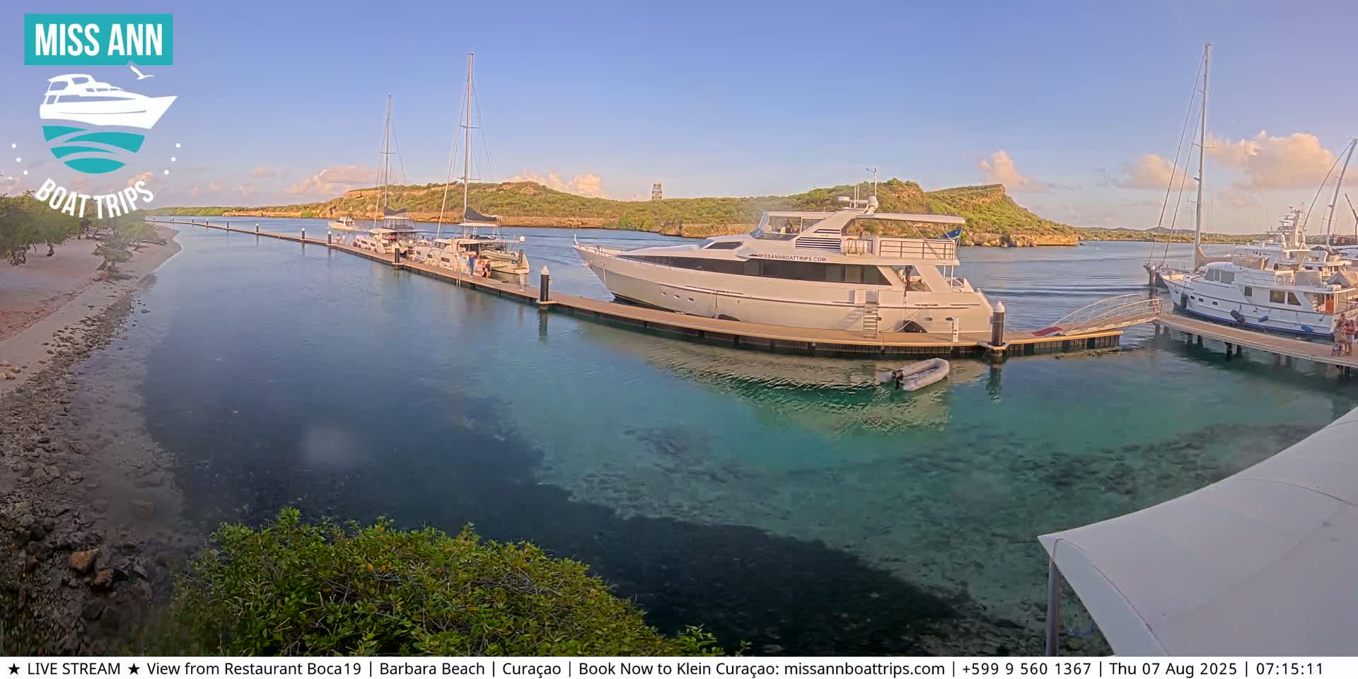 Carribean, Curacao, Santa Barbara Beach Boat Trips Live Cam - Curacao, Curaçao, Netherland