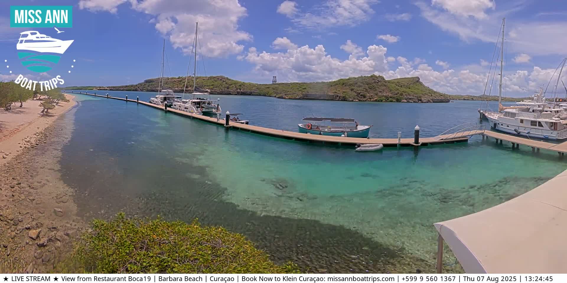 Carribean, Curacao, Santa Barbara Beach Boat Trips Live Cam - Curacao, Curaçao, Netherland