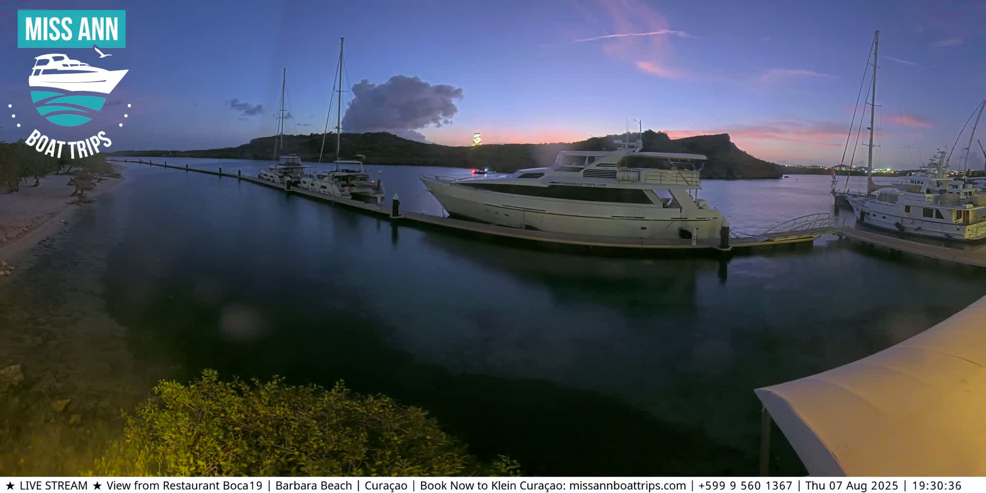 Carribean, Curacao, Santa Barbara Beach Boat Trips Live Cam - Curacao, Curaçao, Netherland