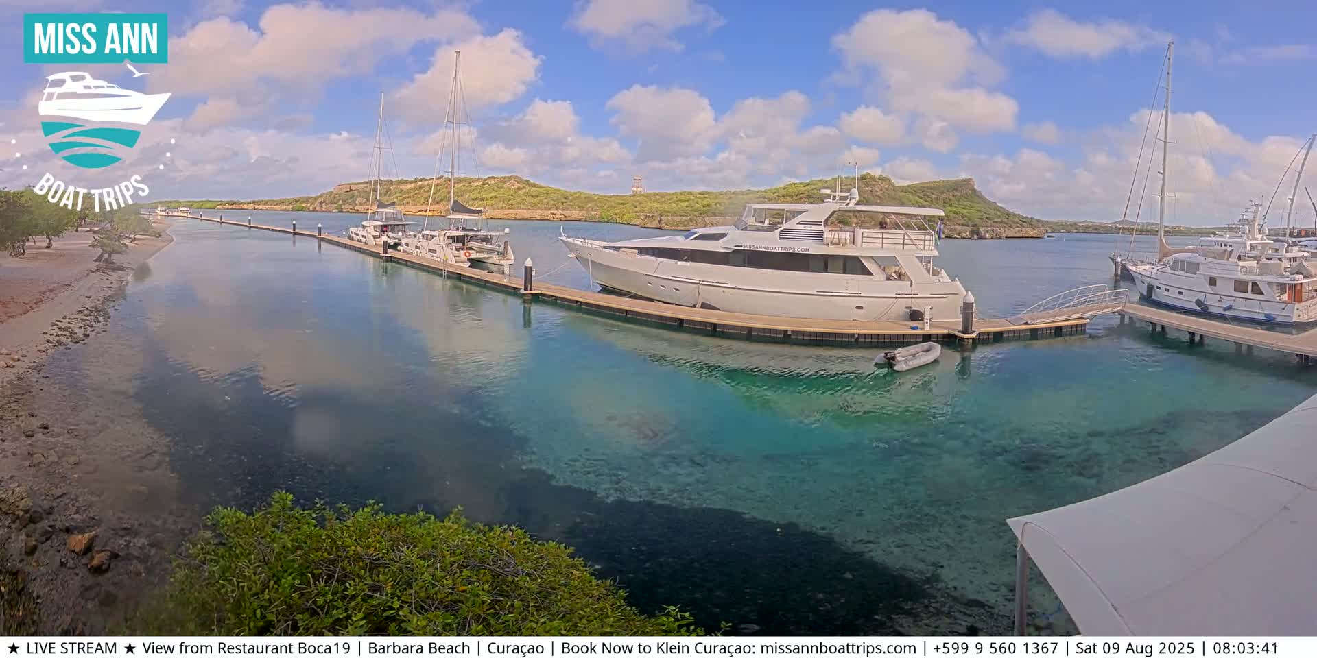 Carribean, Curacao, Santa Barbara Beach Boat Trips Live Cam - Curacao, Curaçao, Netherland