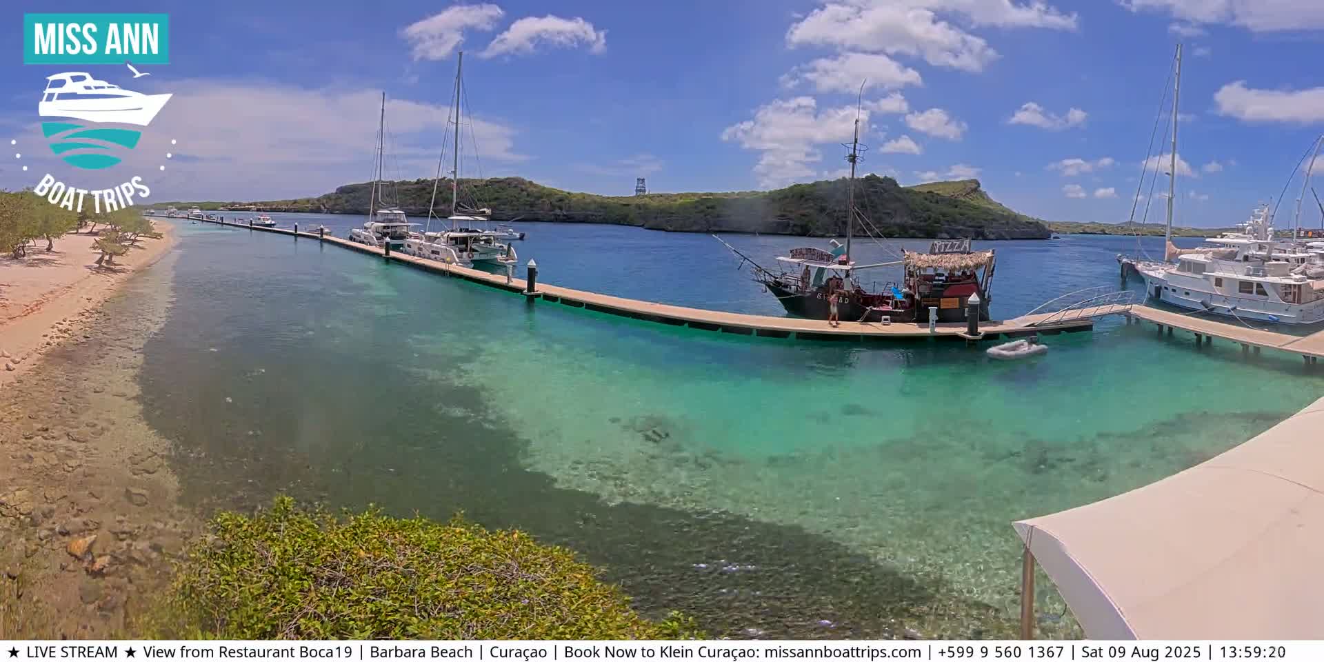 Carribean, Curacao, Santa Barbara Beach Boat Trips Live Cam - Curacao, Curaçao, Netherland