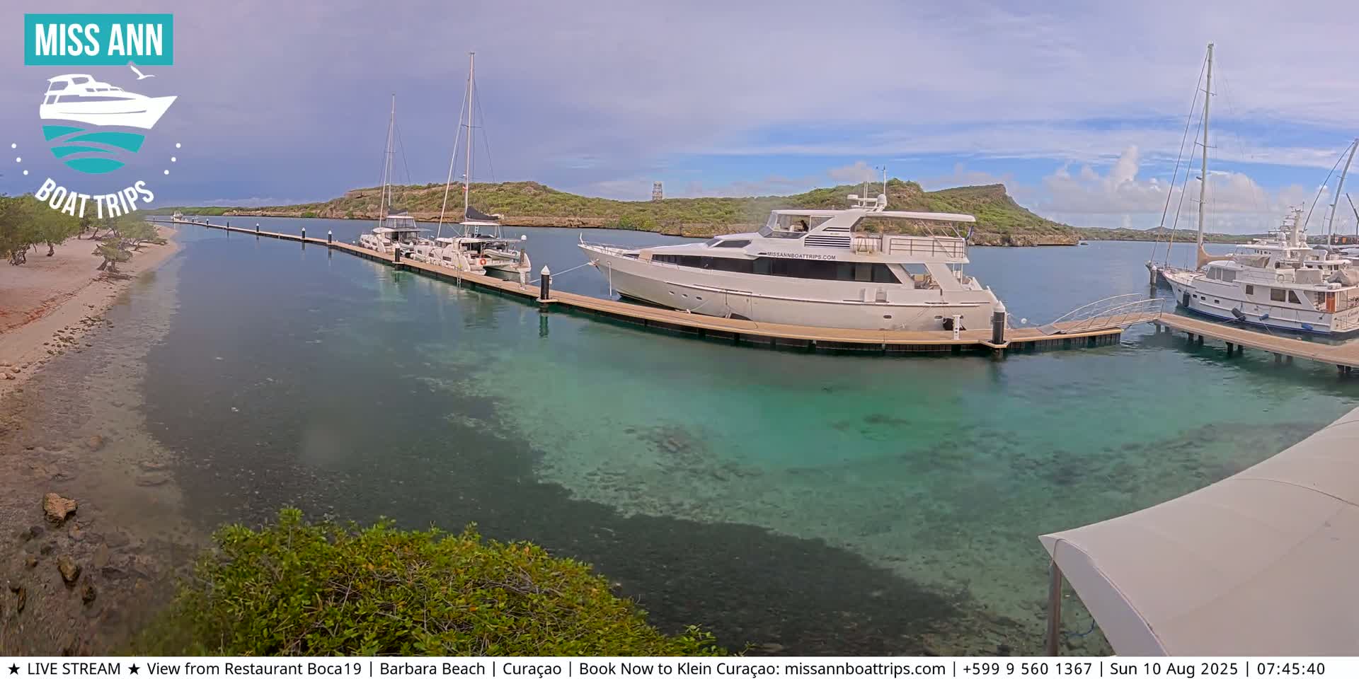 Carribean, Curacao, Santa Barbara Beach Boat Trips Live Cam - Curacao, Curaçao, Netherland