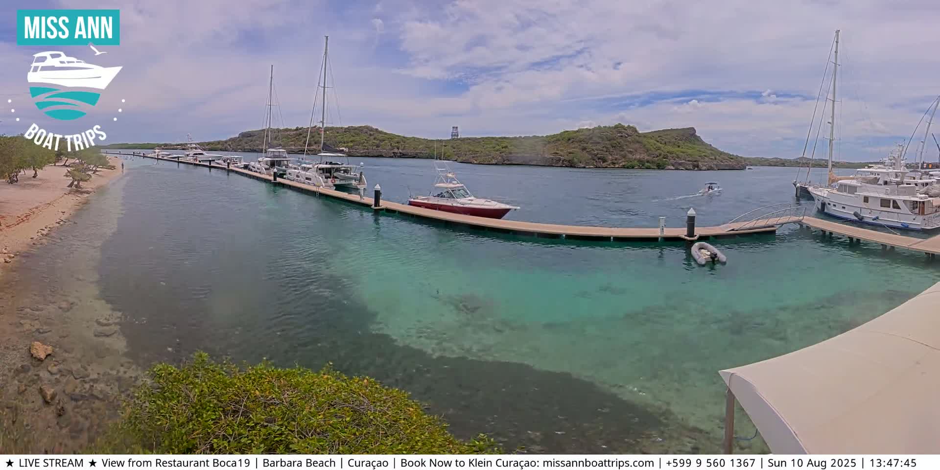 Carribean, Curacao, Santa Barbara Beach Boat Trips Live Cam - Curacao, Curaçao, Netherland