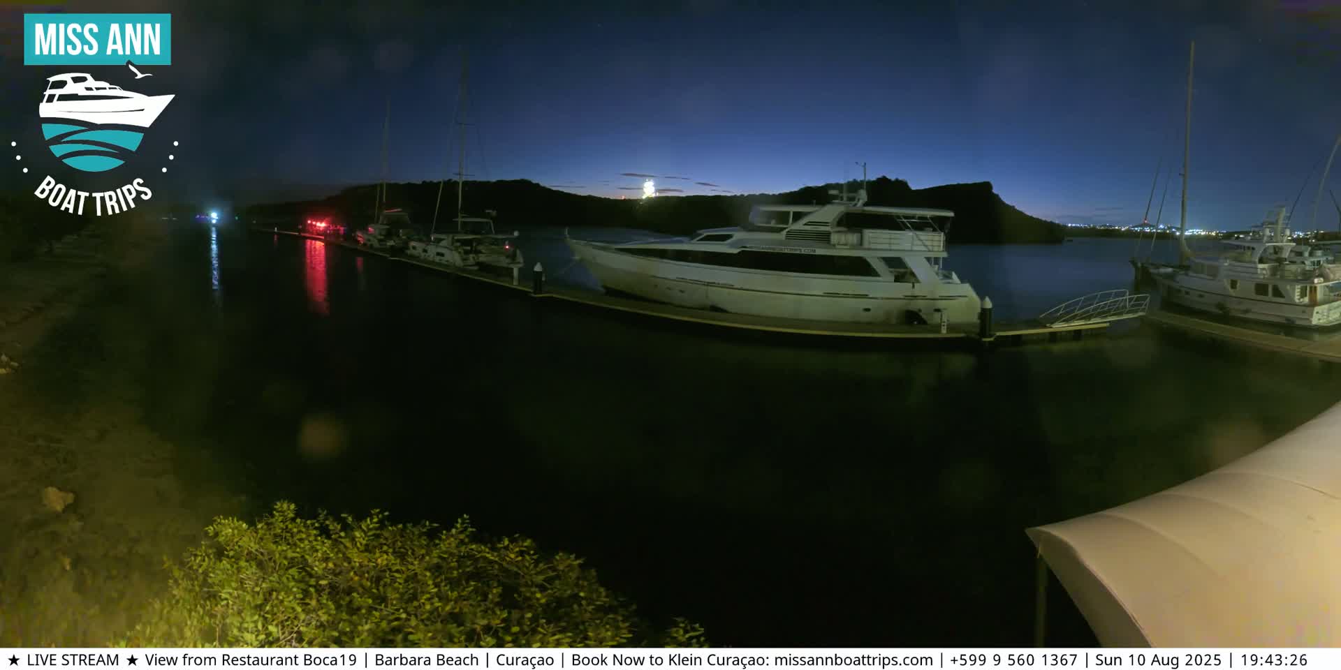 Carribean, Curacao, Santa Barbara Beach Boat Trips Live Cam - Curacao, Curaçao, Netherland