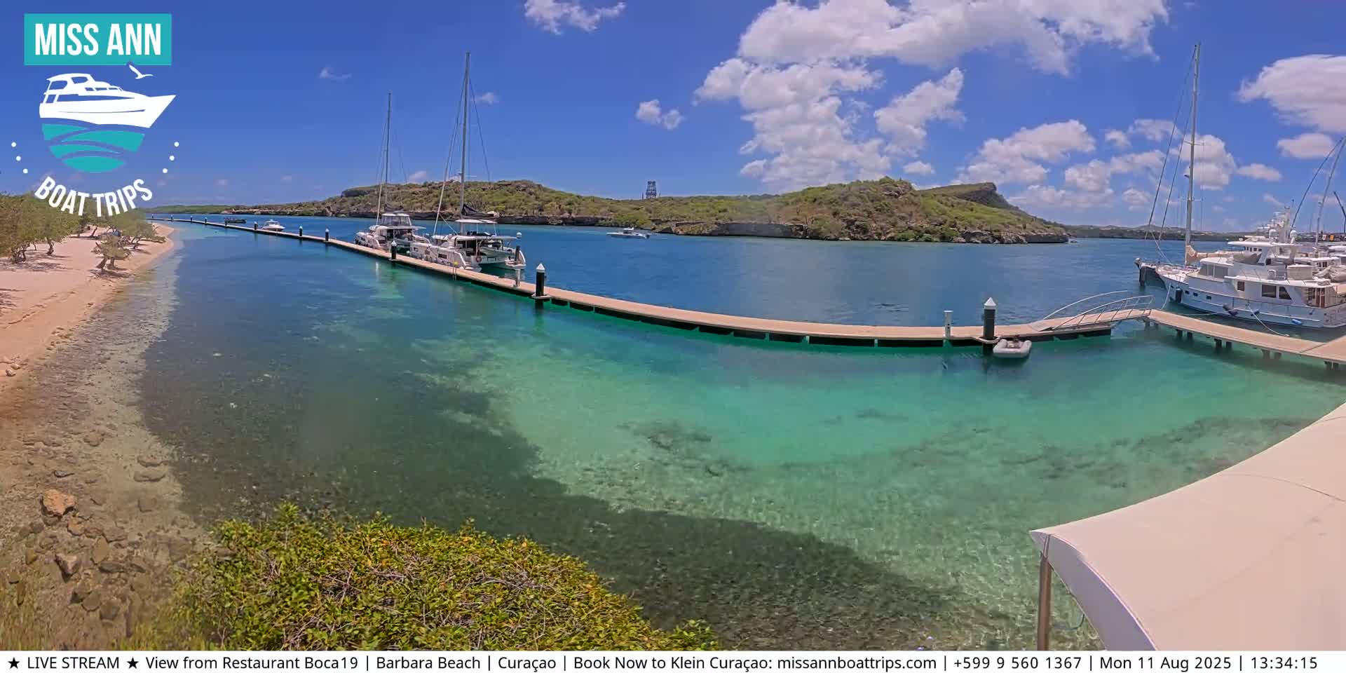 Carribean, Curacao, Santa Barbara Beach Boat Trips Live Cam - Curacao, Curaçao, Netherland