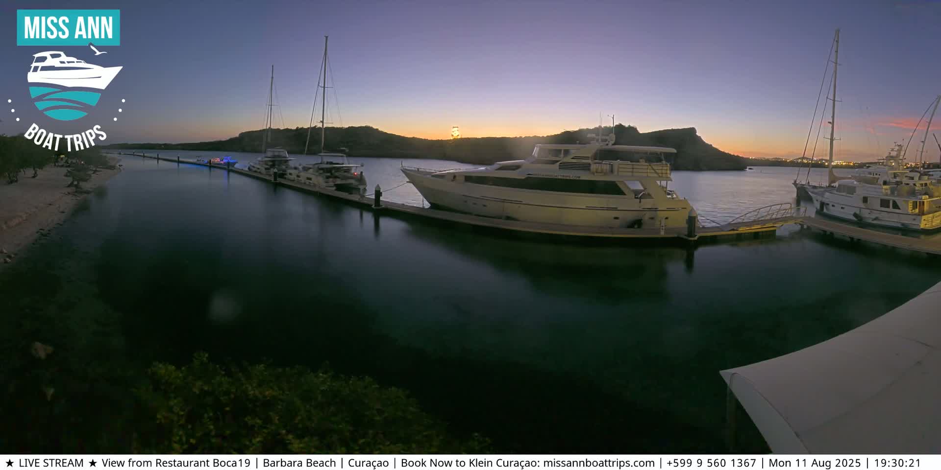 Carribean, Curacao, Santa Barbara Beach Boat Trips Live Cam - Curacao, Curaçao, Netherland