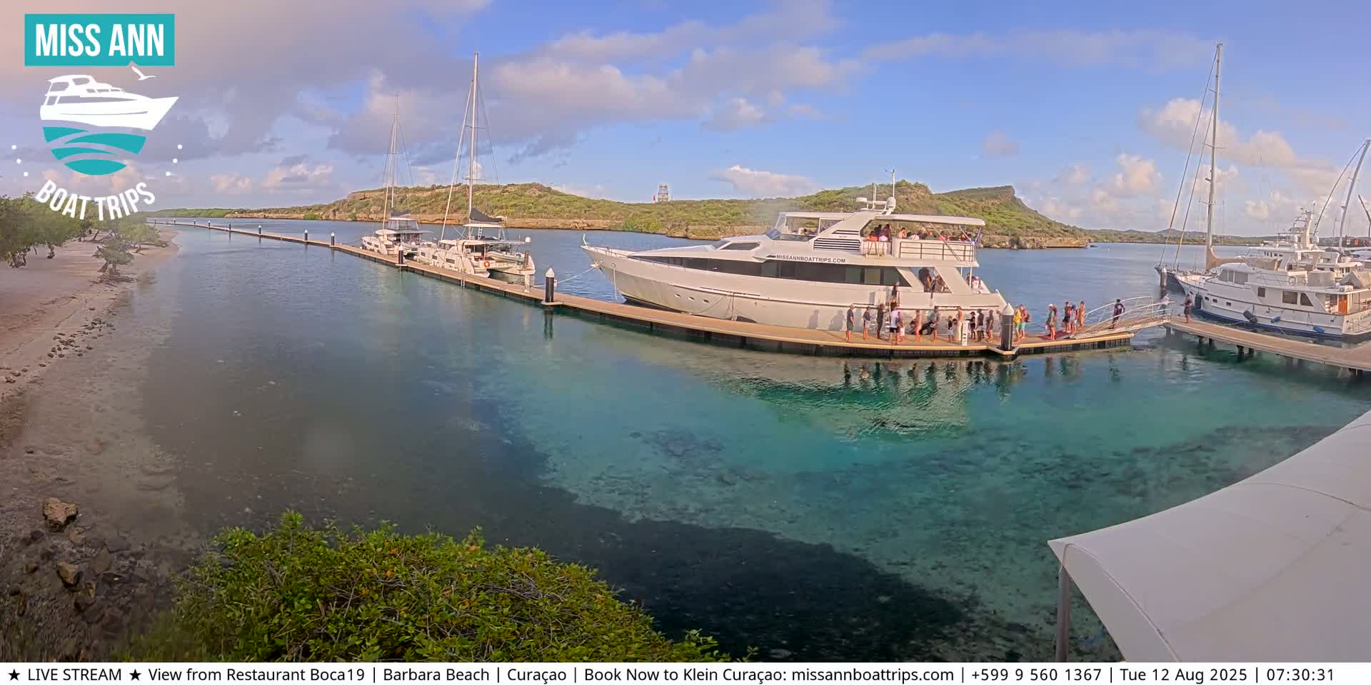 Carribean, Curacao, Santa Barbara Beach Boat Trips Live Cam - Curacao, Curaçao, Netherland