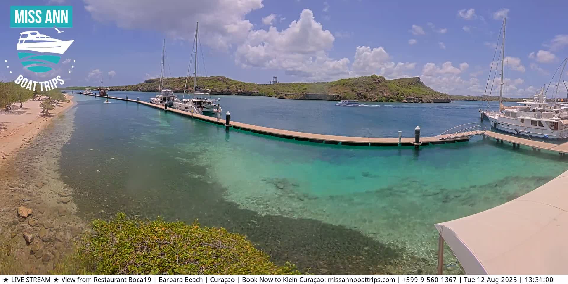 Carribean, Curacao, Santa Barbara Beach Boat Trips Live Cam - Curacao, Curaçao, Netherland