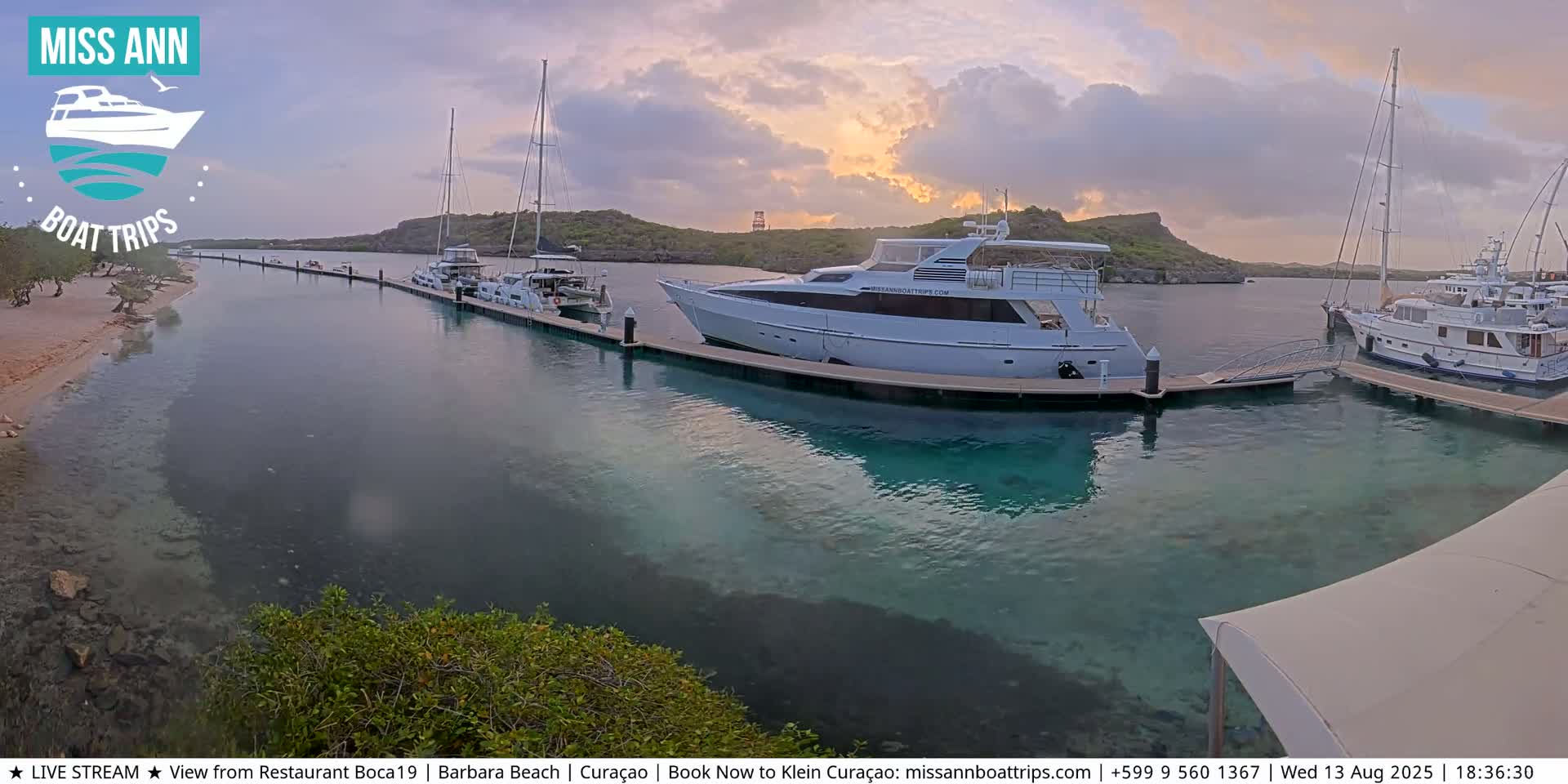 Carribean, Curacao, Santa Barbara Beach Boat Trips Live Cam - Curacao, Curaçao, Netherland