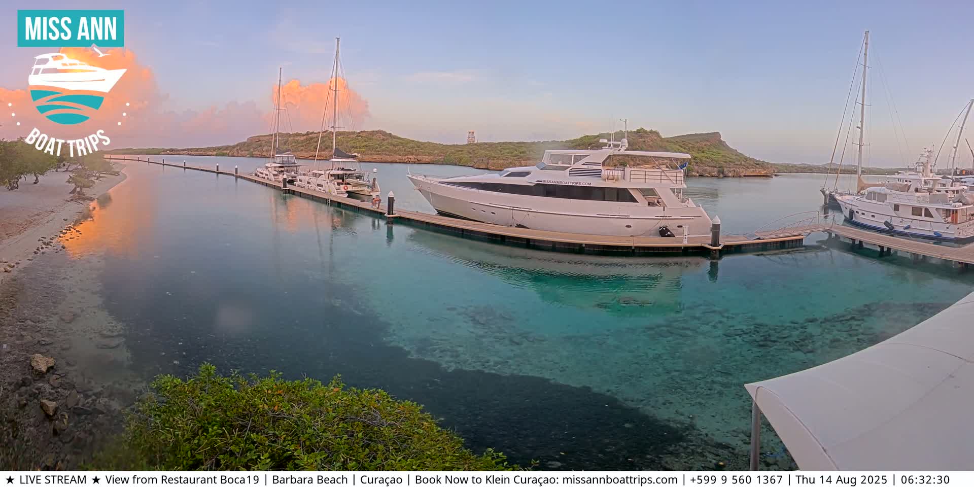 Carribean, Curacao, Santa Barbara Beach Boat Trips Live Cam - Curacao, Curaçao, Netherland
