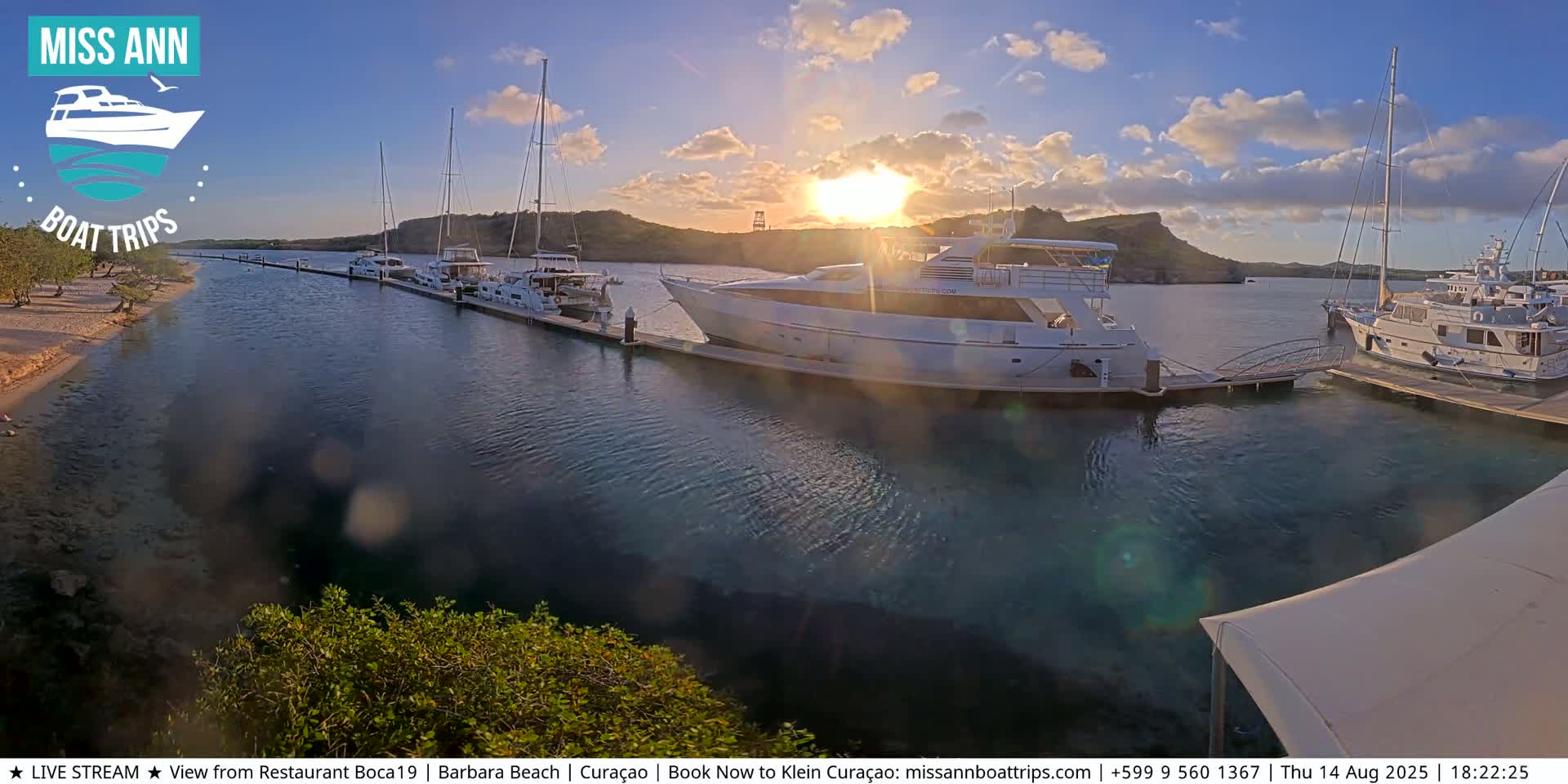Carribean, Curacao, Santa Barbara Beach Boat Trips Live Cam - Curacao, Curaçao, Netherland
