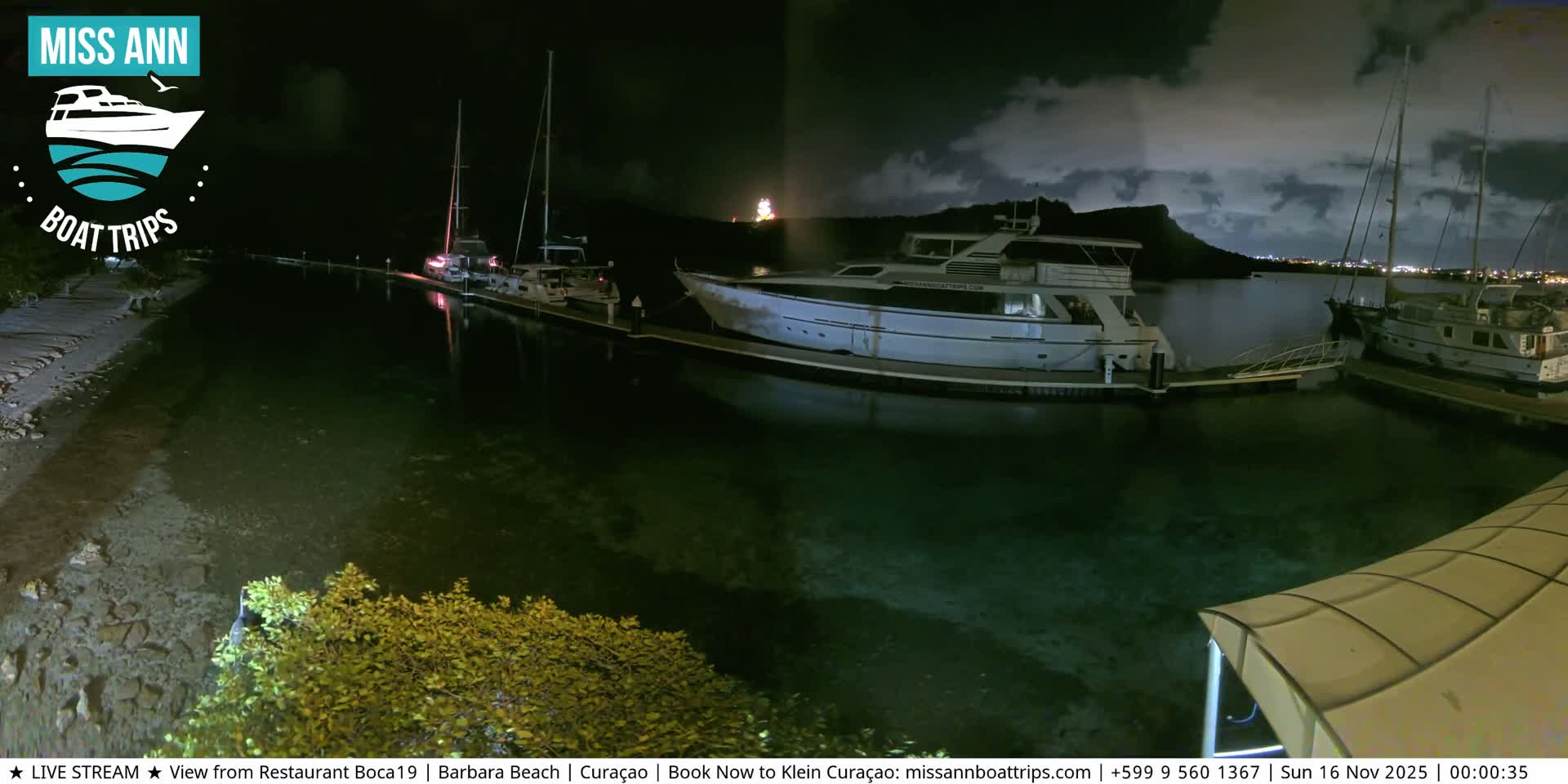 Carribean, Curacao, Santa Barbara Beach Boat Trips Live Cam - Curacao, Curaçao, Netherland