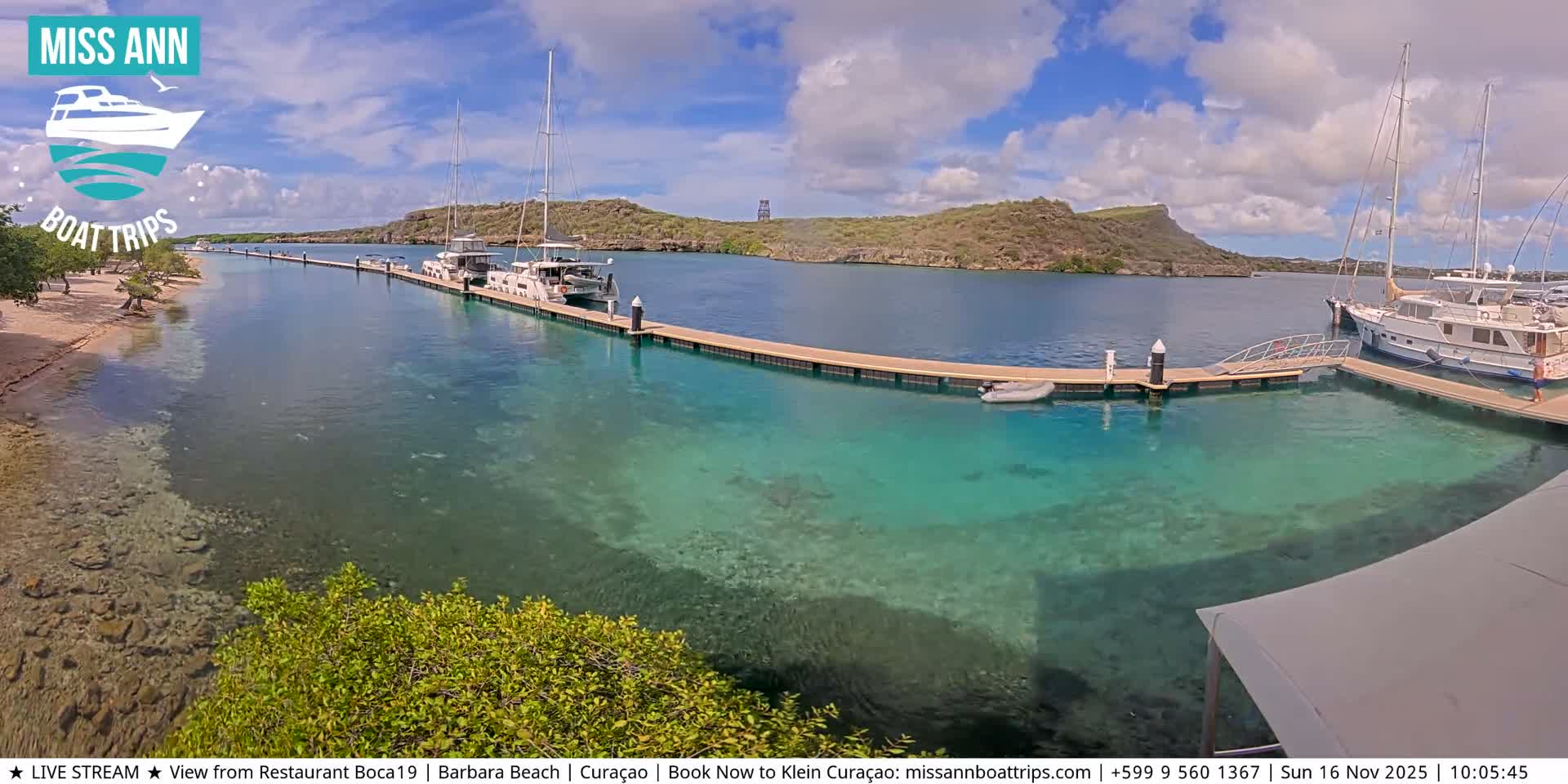 Carribean, Curacao, Santa Barbara Beach Boat Trips Live Cam - Curacao, Curaçao, Netherland