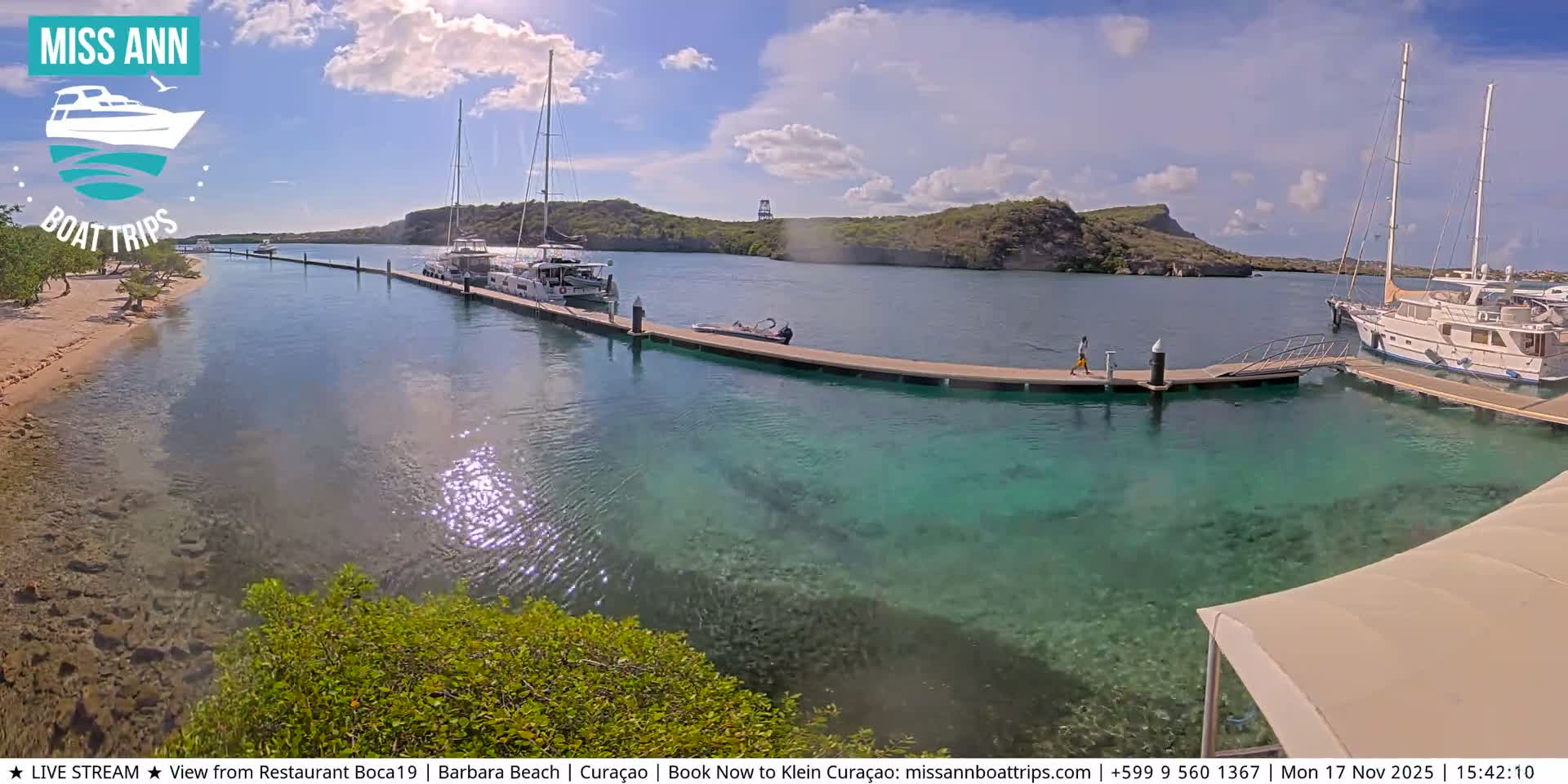 Carribean, Curacao, Santa Barbara Beach Boat Trips Live Cam - Curacao, Curaçao, Netherland
