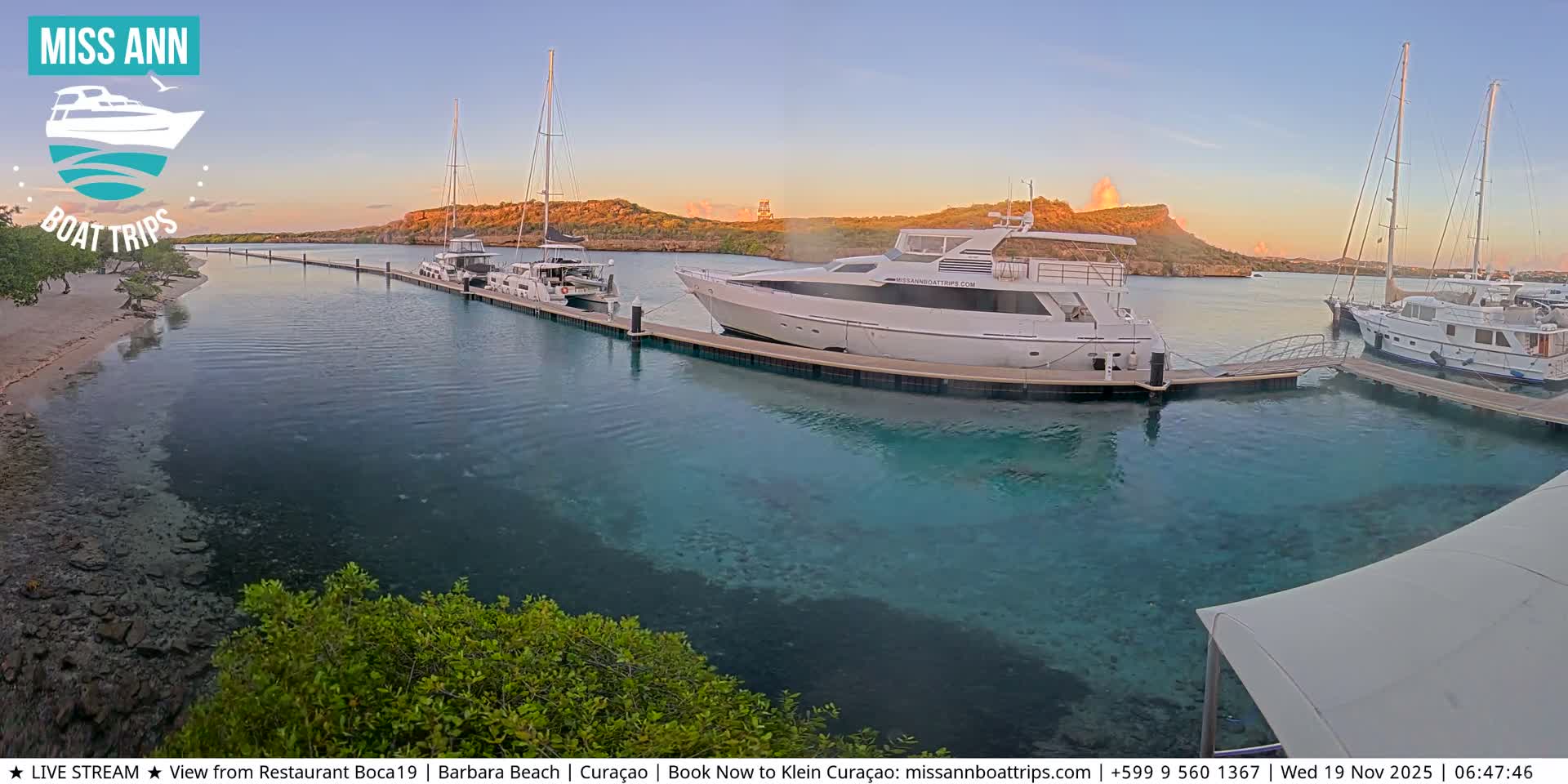 Carribean, Curacao, Santa Barbara Beach Boat Trips Live Cam - Curacao, Curaçao, Netherland